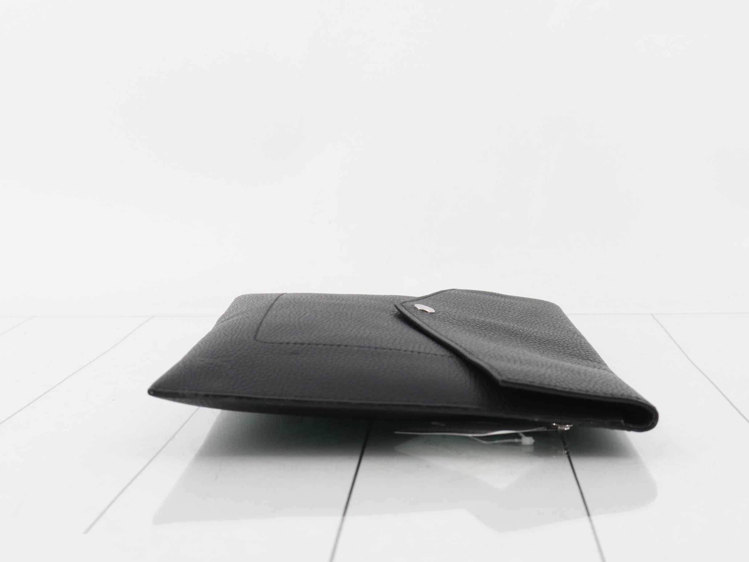 Pochette Envelope, Taurillon Leather, Black — view 3