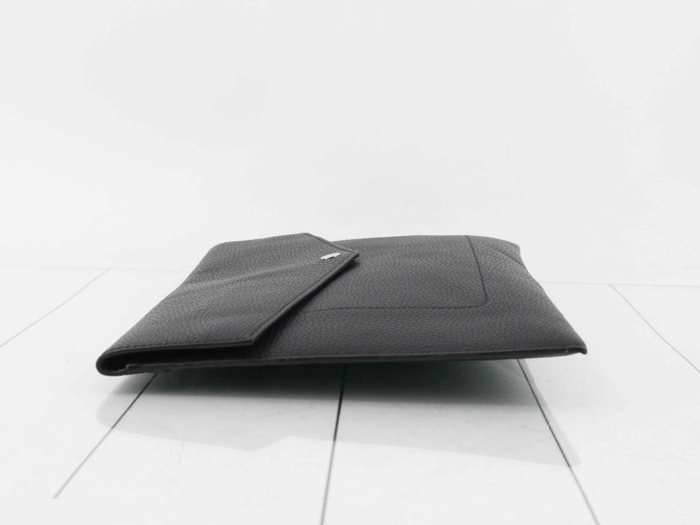 Pochette Envelope, Taurillon Leather, Black — view 4