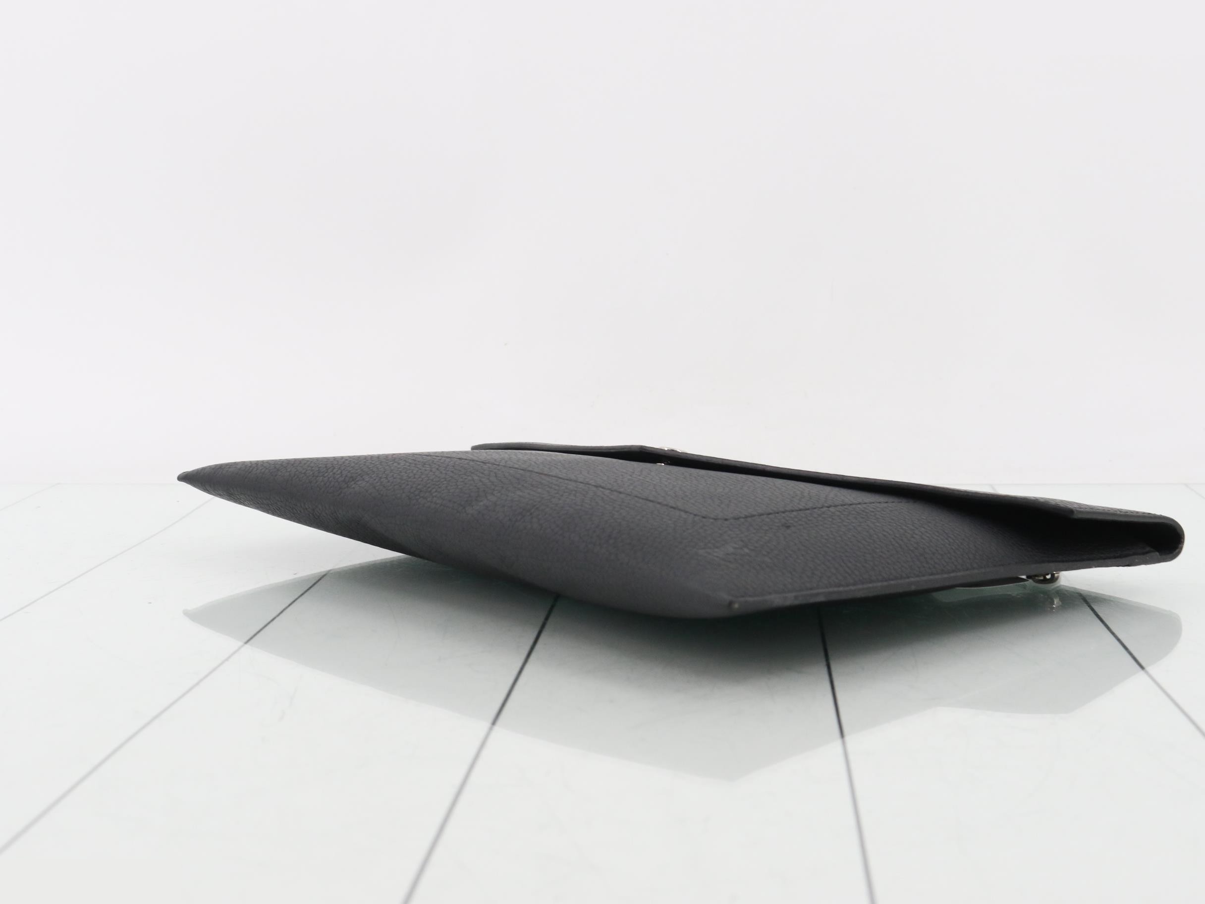 Pochette Envelope, Taurillon Leather, Black — view 6