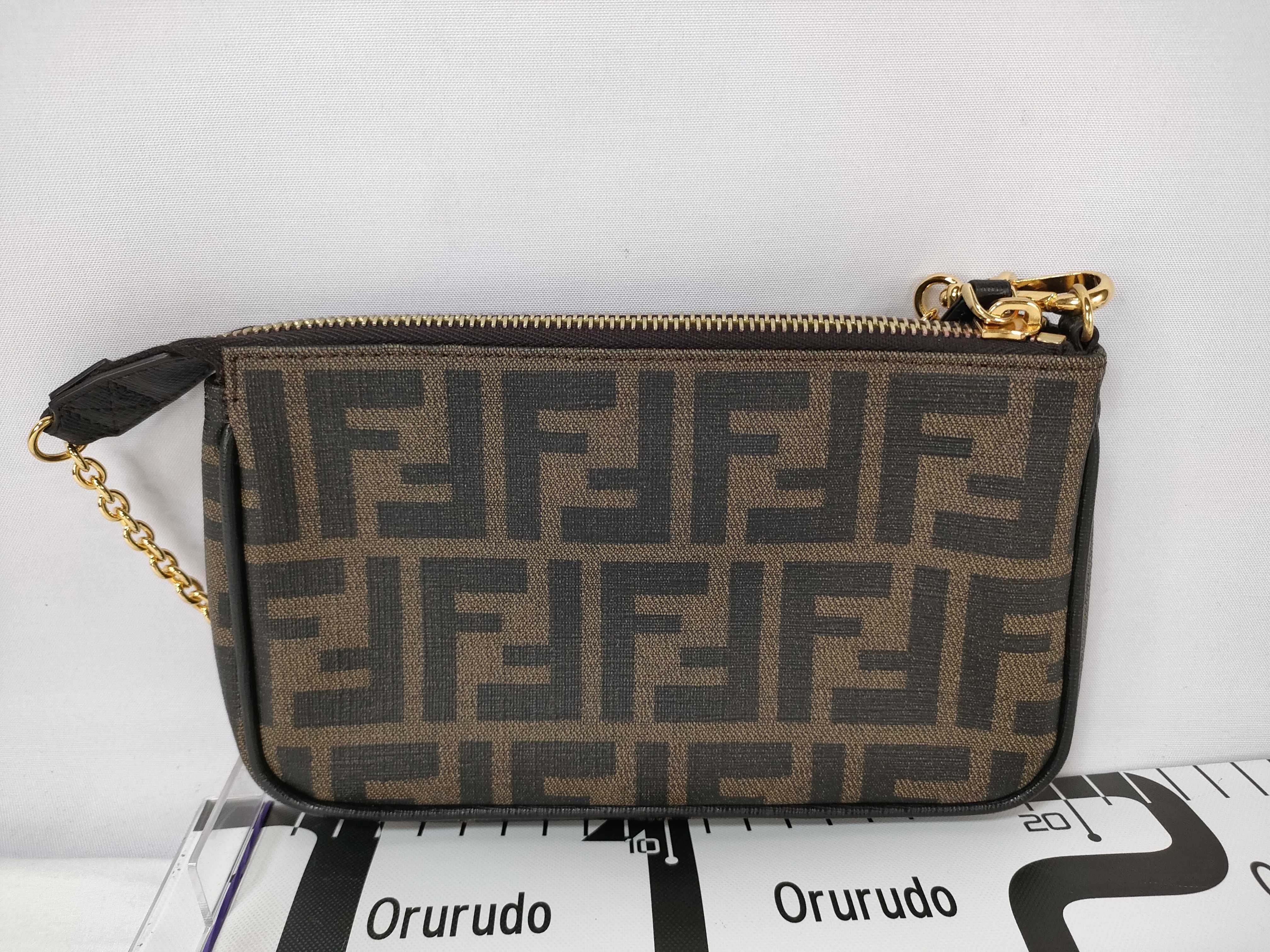 Zucca pattern Fendi PVC Zucca chain pouch — view 2