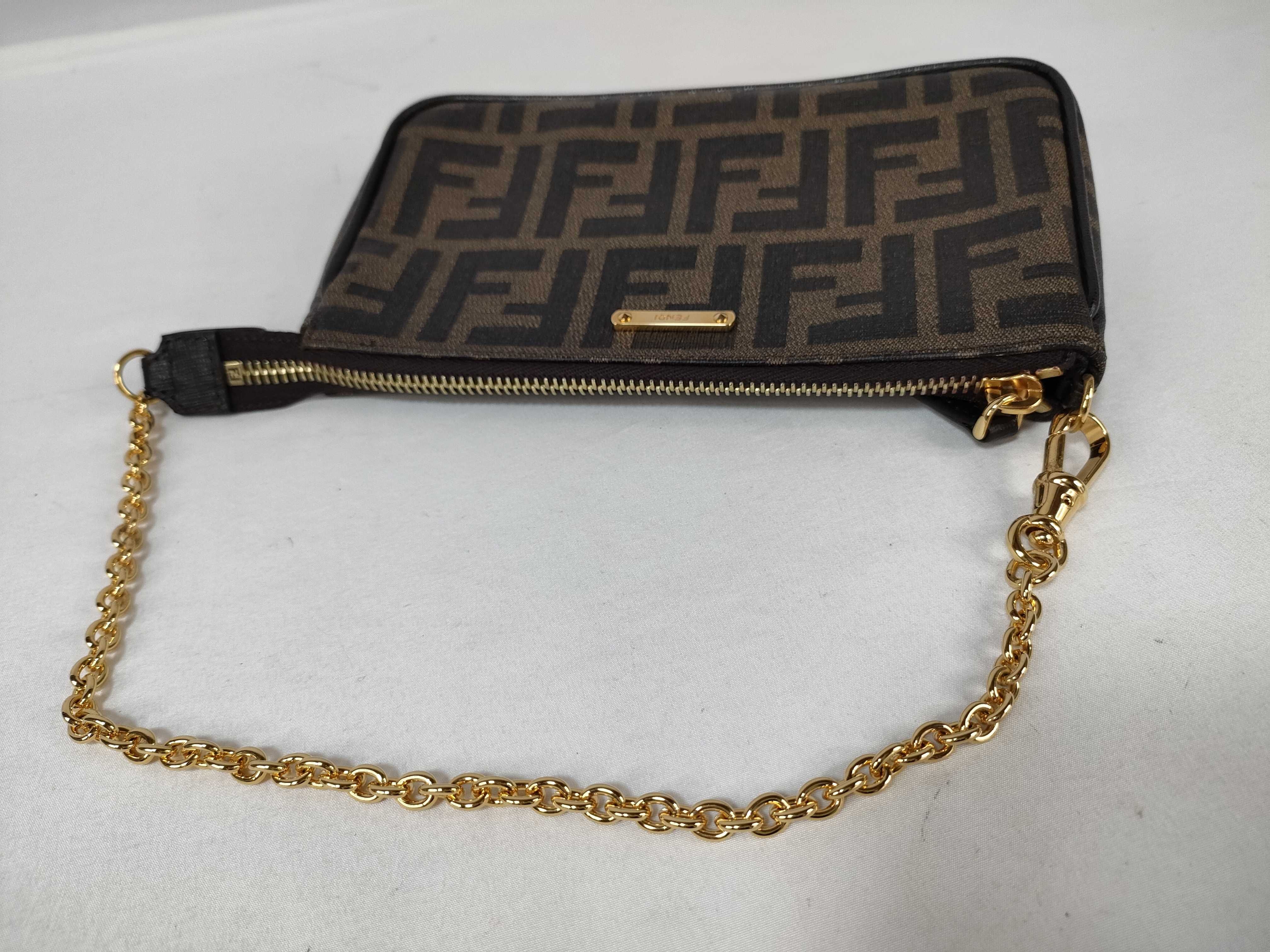 Zucca pattern Fendi PVC Zucca chain pouch — view 3