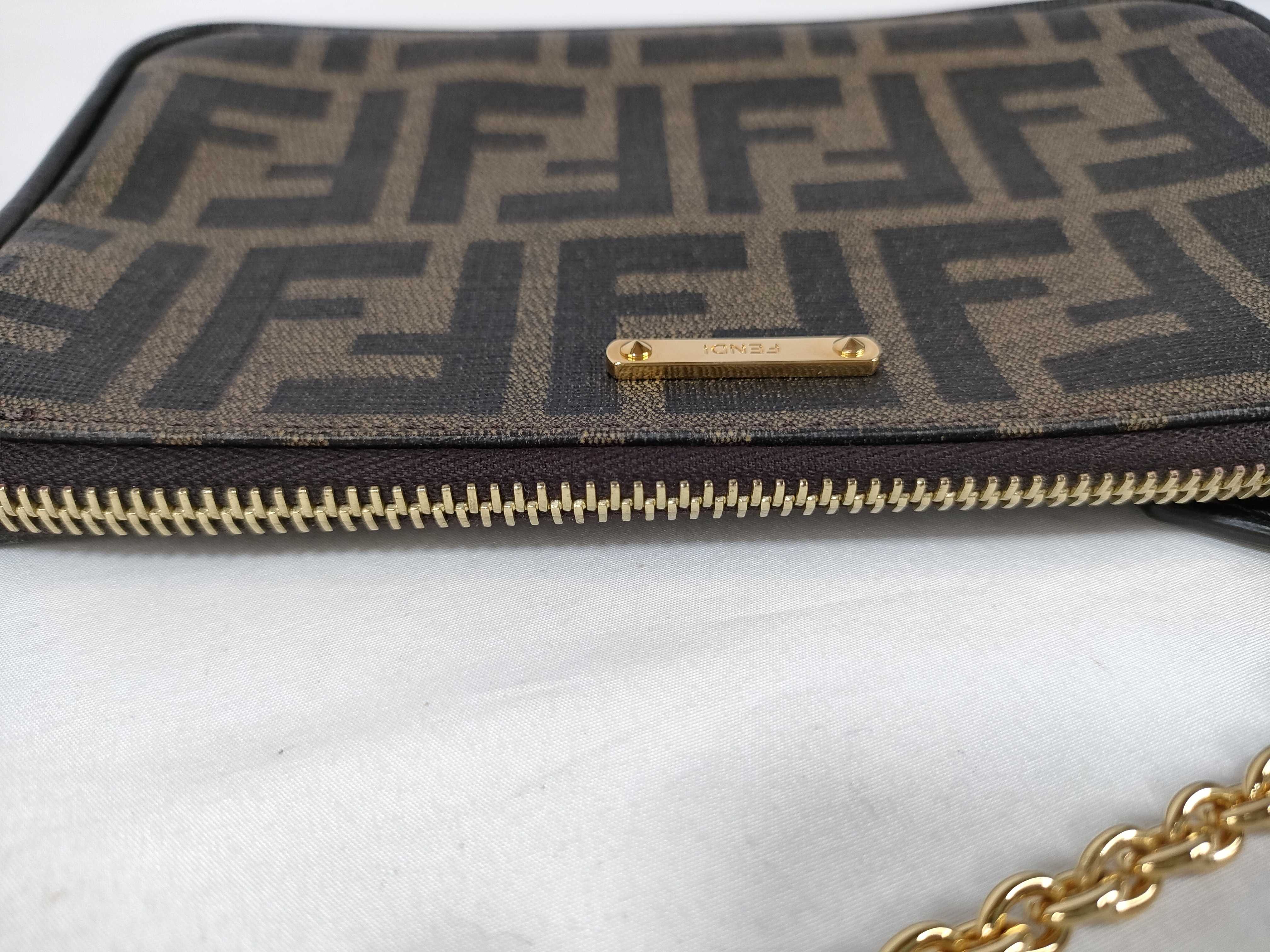 Zucca pattern Fendi PVC Zucca chain pouch — view 6