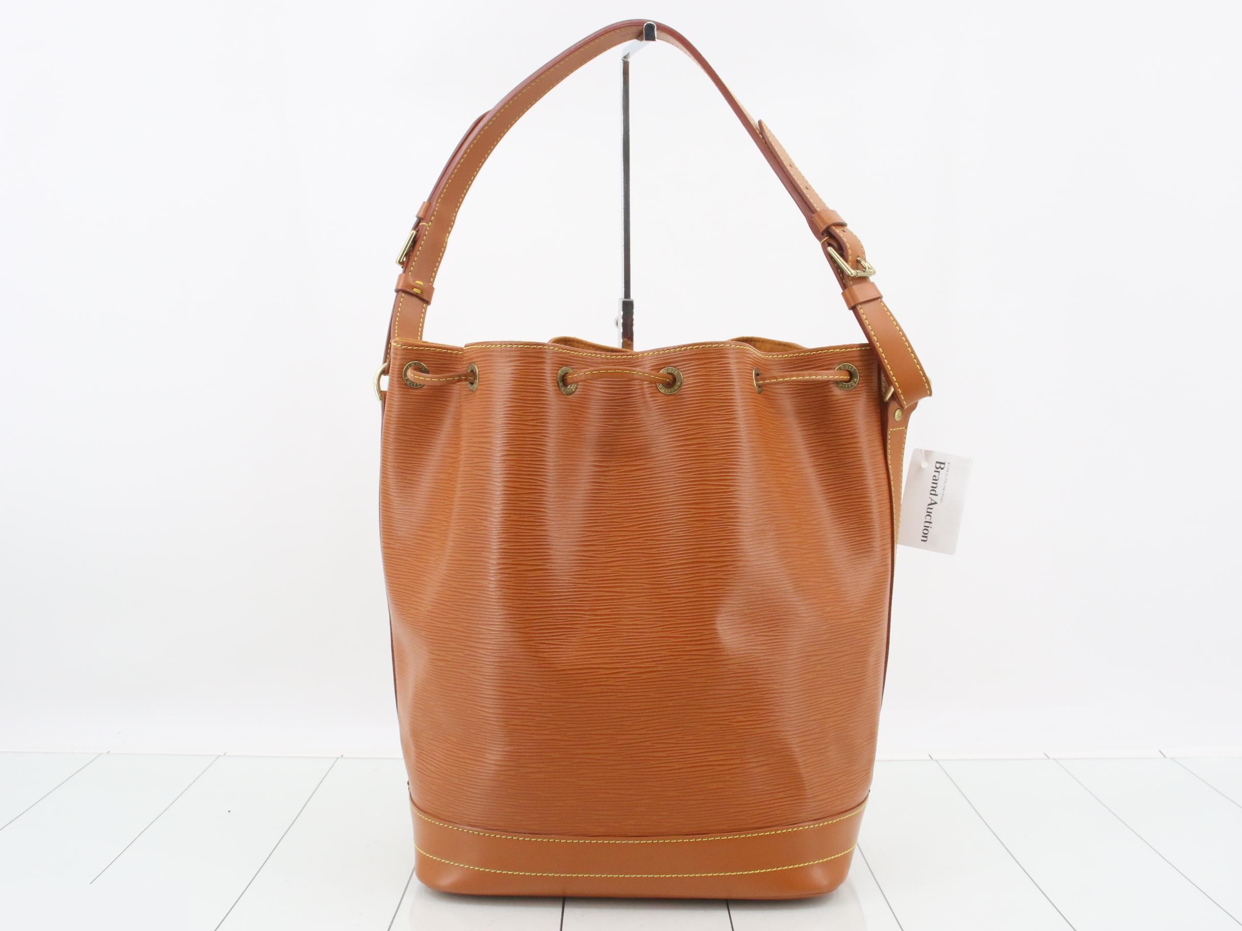 Epi Petit Noe Shoulder Bag/Bucket Bag, Brown, Gold Hardware — view 2