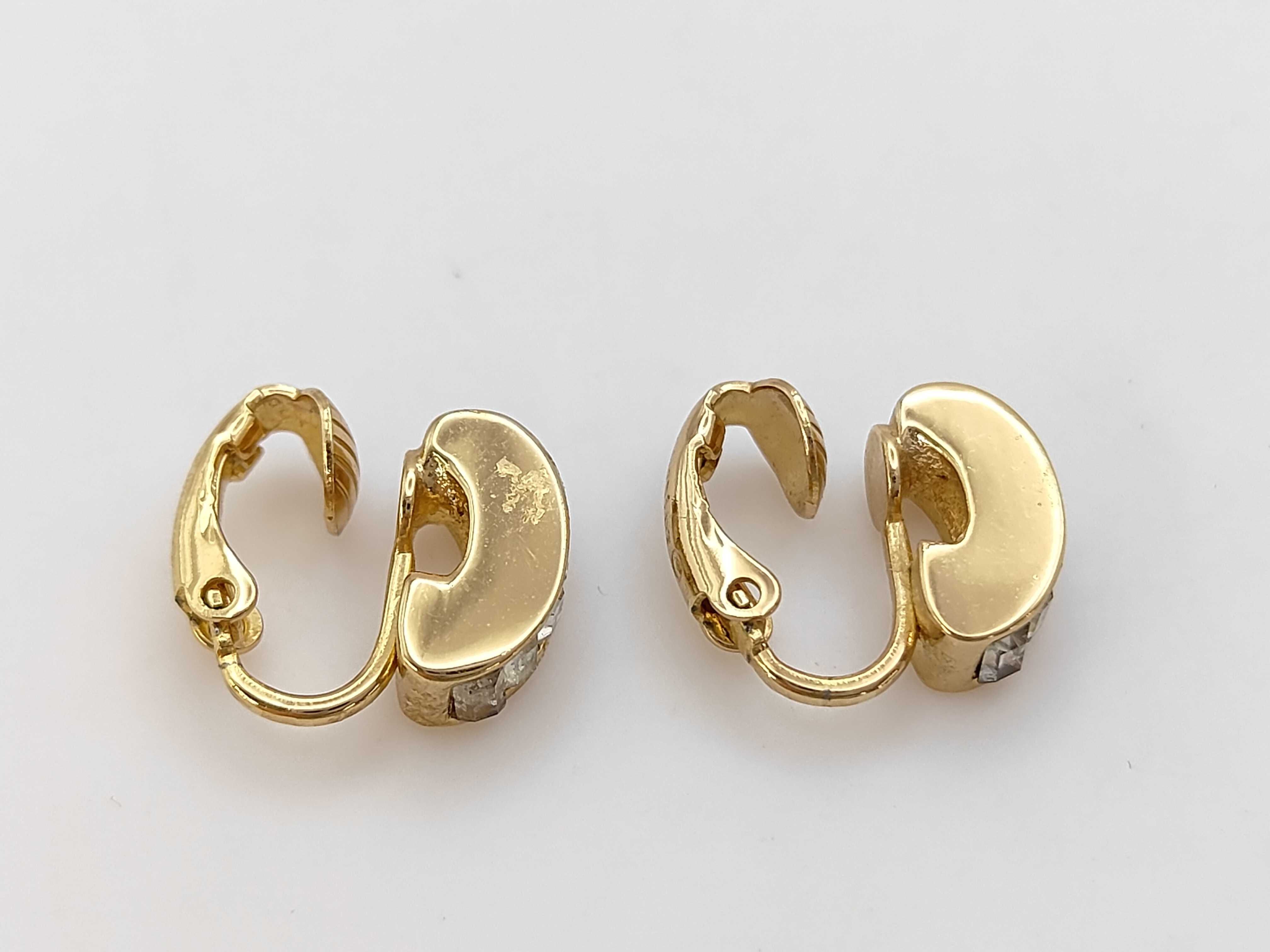 Gold Stone Earrings — view 2