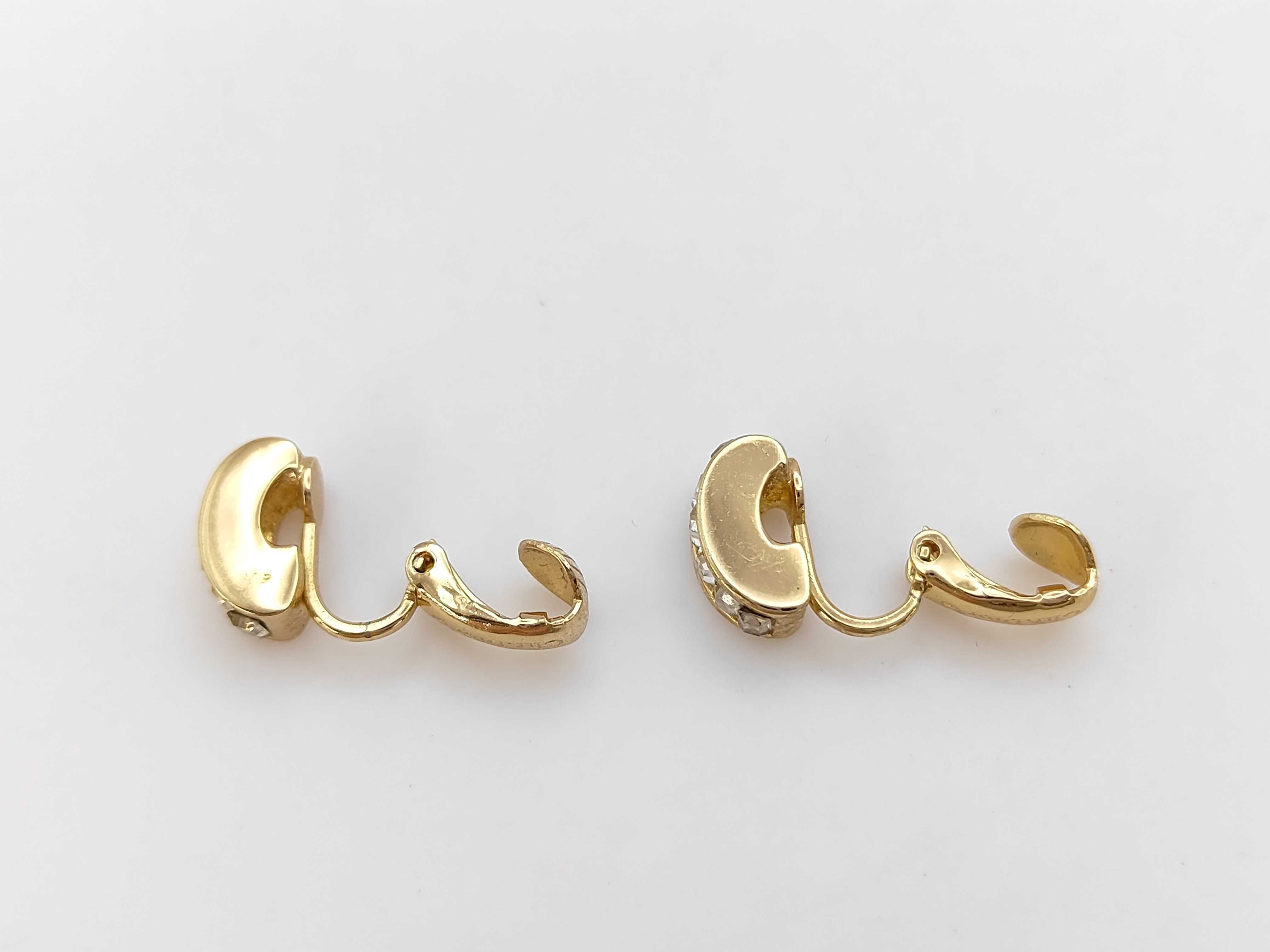 Gold Stone Earrings — view 5