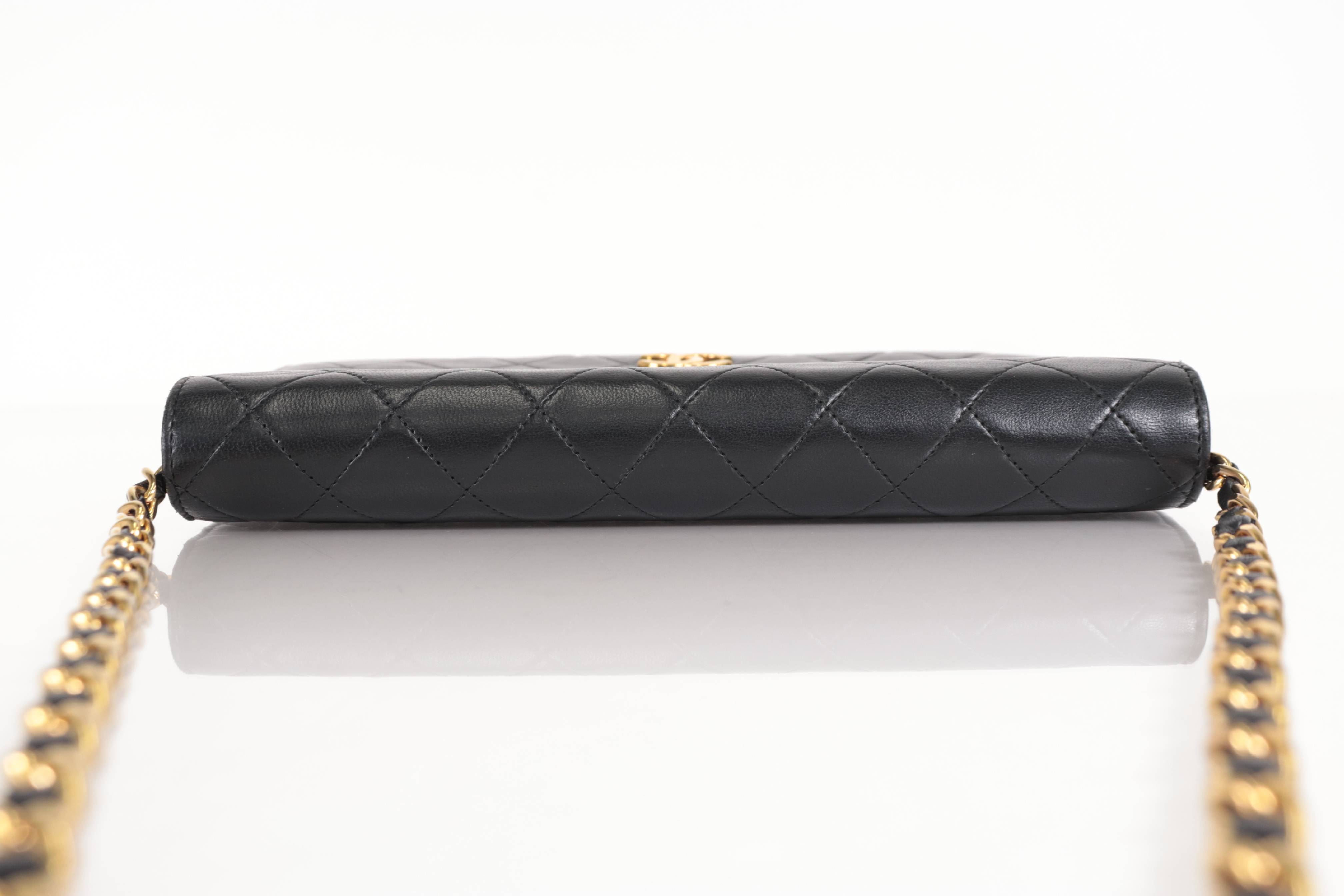 Push-Lock Lambskin Chain Shoulder Bag (Series 8) — view 5