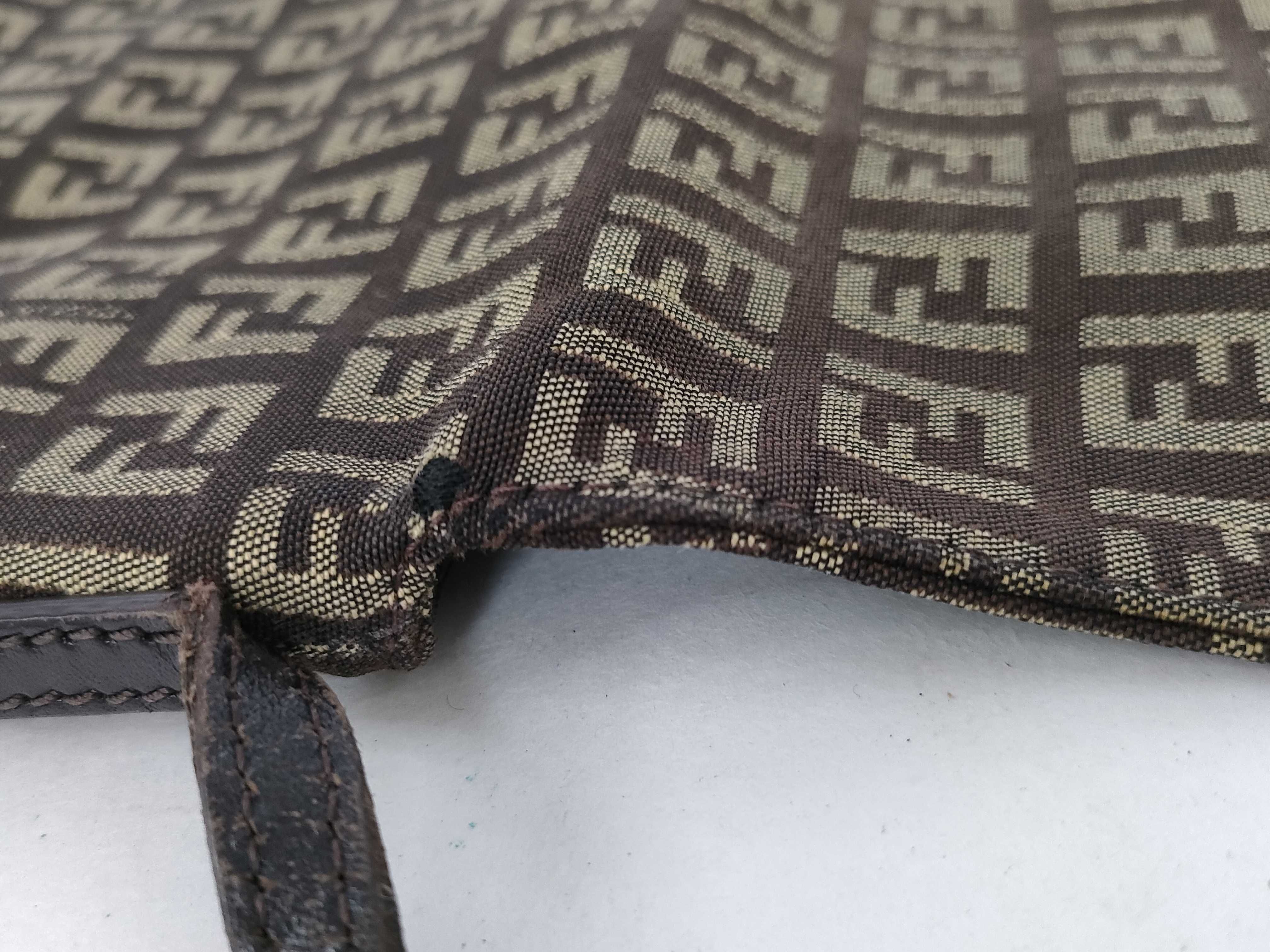Zucca pattern Fendi Mamma Bucket shoulder bag, no wear on edges, no tears. — view 15