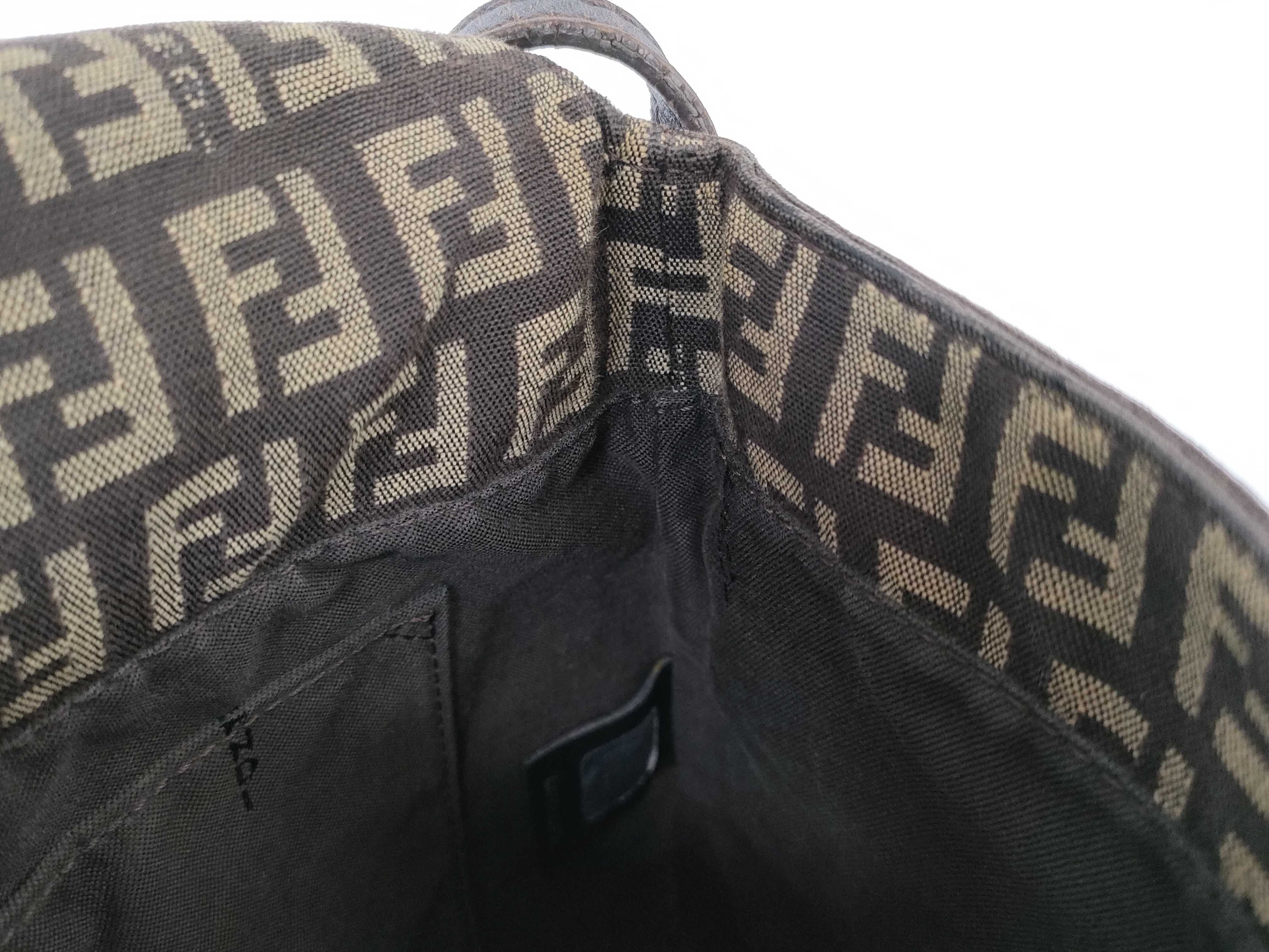 Zucca pattern Fendi Mamma Bucket shoulder bag, no wear on edges, no tears. — view 10