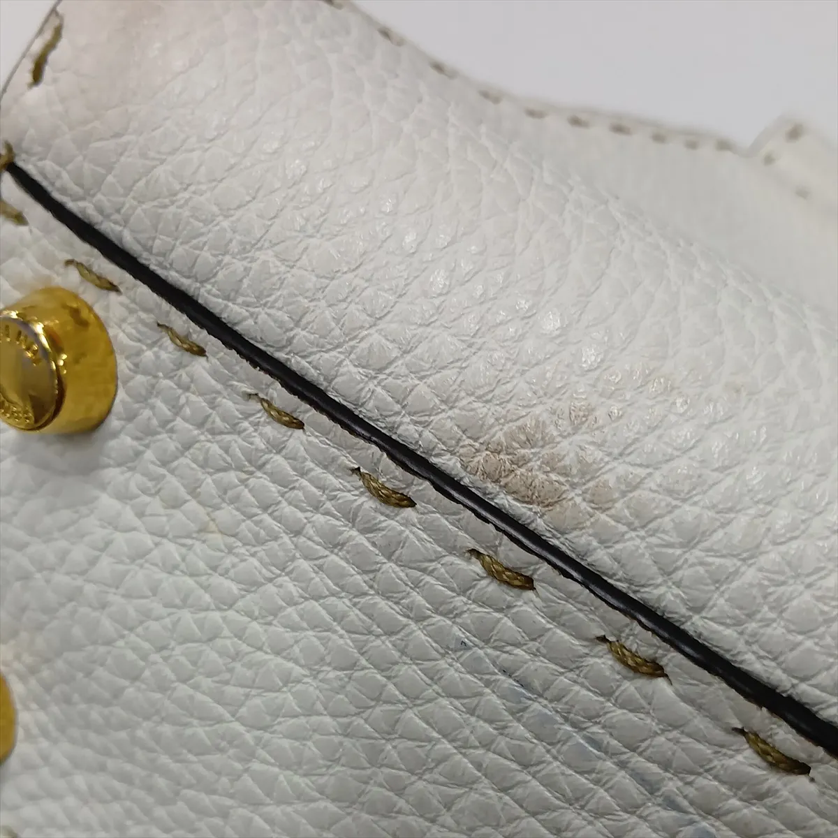 Mini Peekaboo Selleria Leather 2-Way Handbag, White 8BN244 — view 14