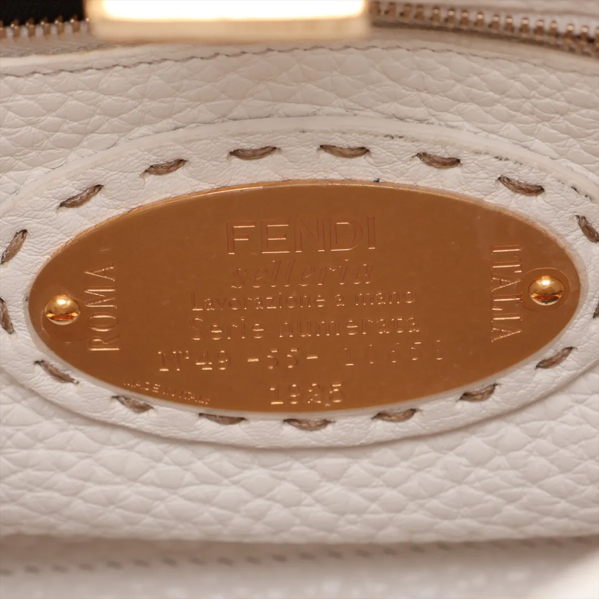 Mini Peekaboo Selleria Leather 2-Way Handbag, White 8BN244 — view 10