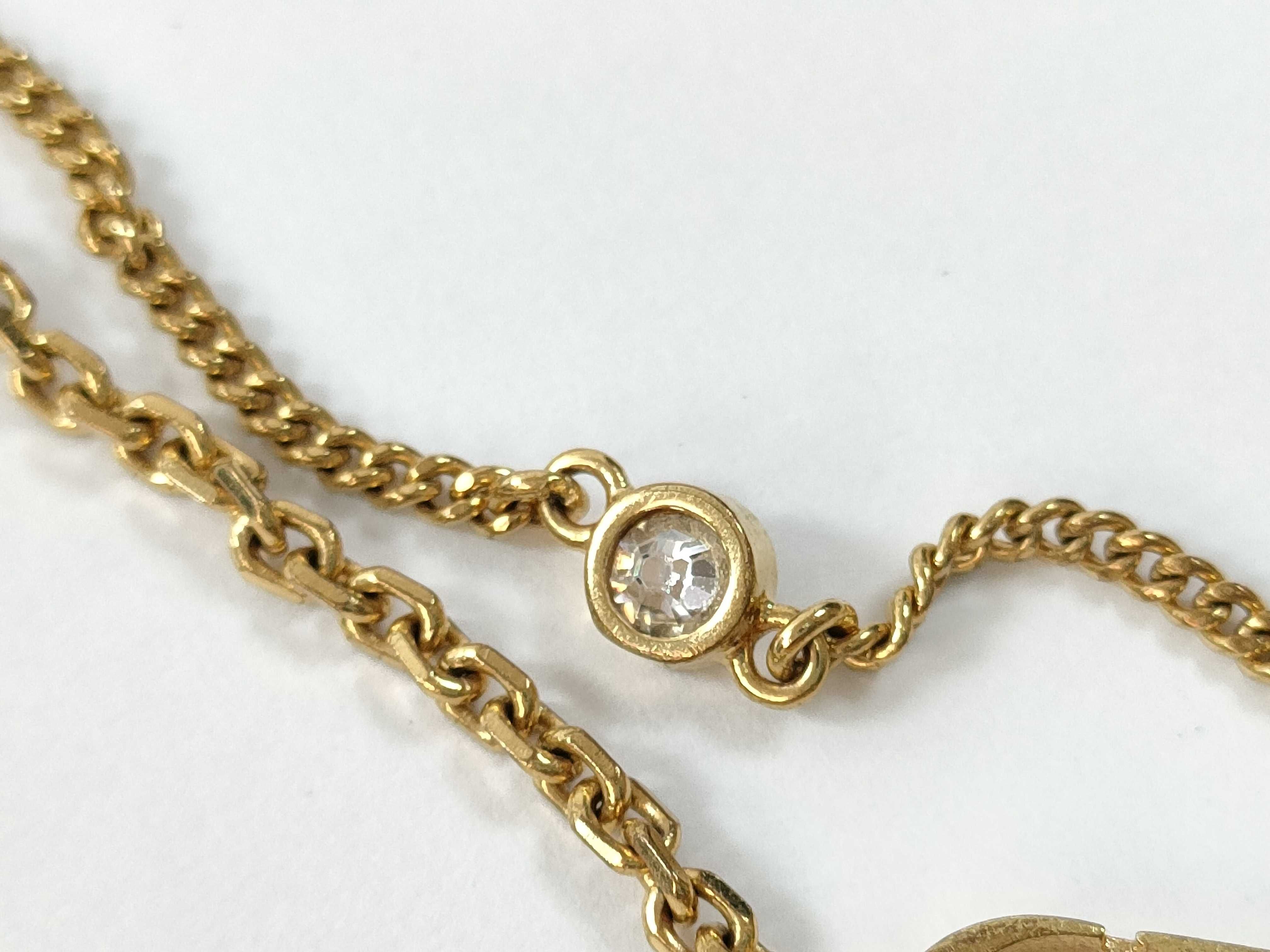 Bracelet CD Logo Star Double Chain Clear Stone Gold Bracelet/Bangle — view 6