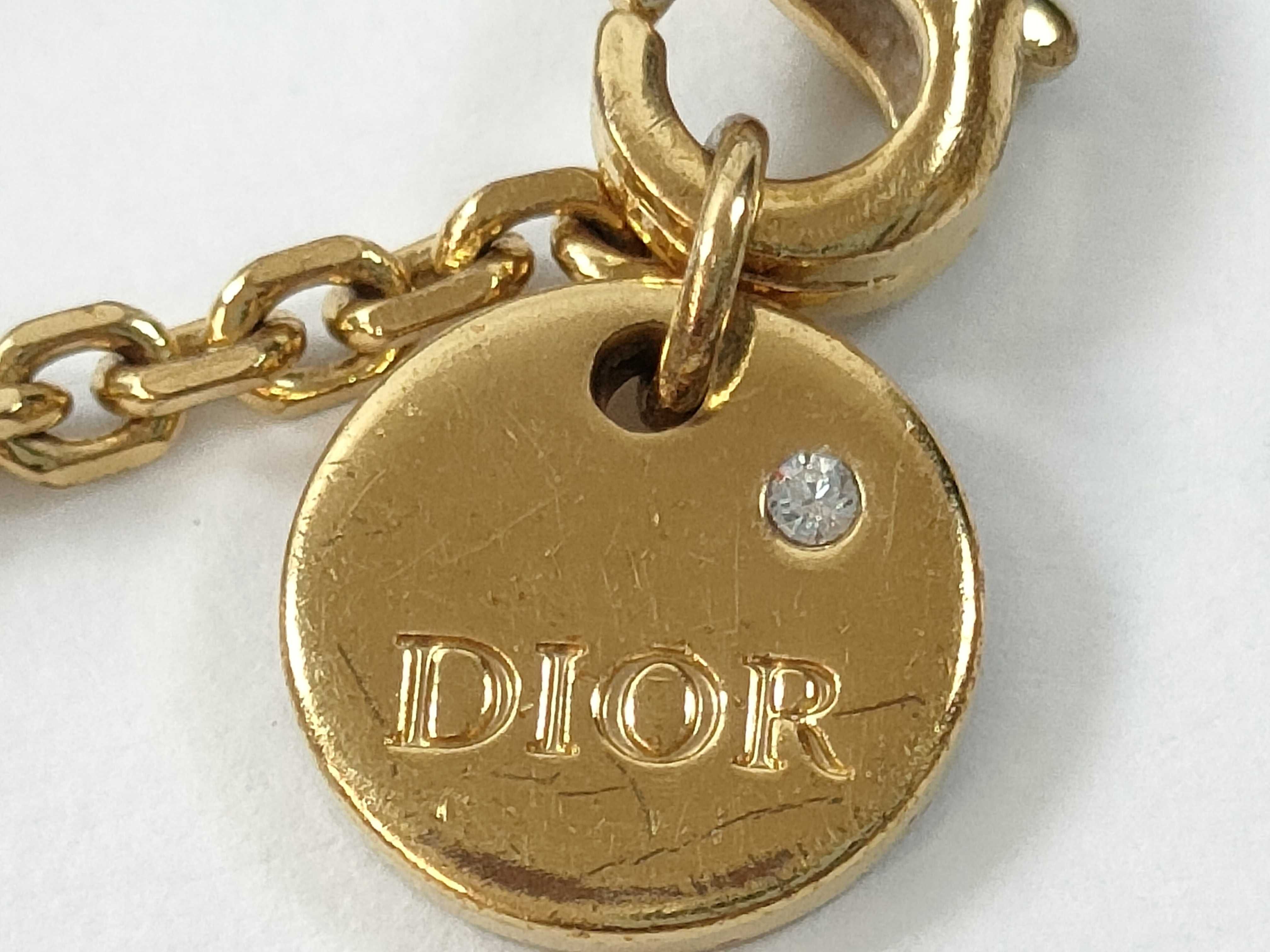 Bracelet CD Logo Star Double Chain Clear Stone Gold Bracelet/Bangle — view 9