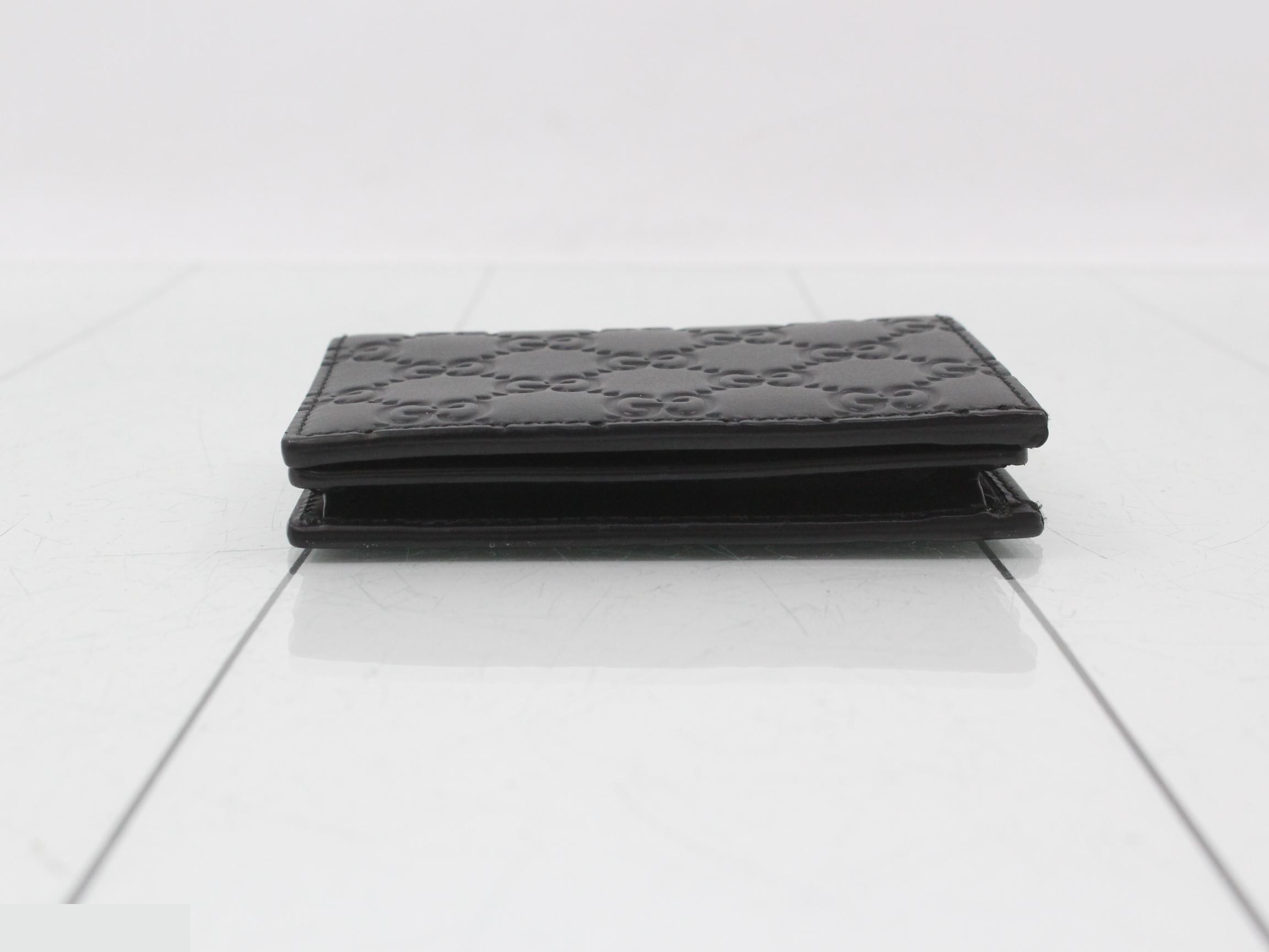 Guccissima Compact Wallet, Black — view 3