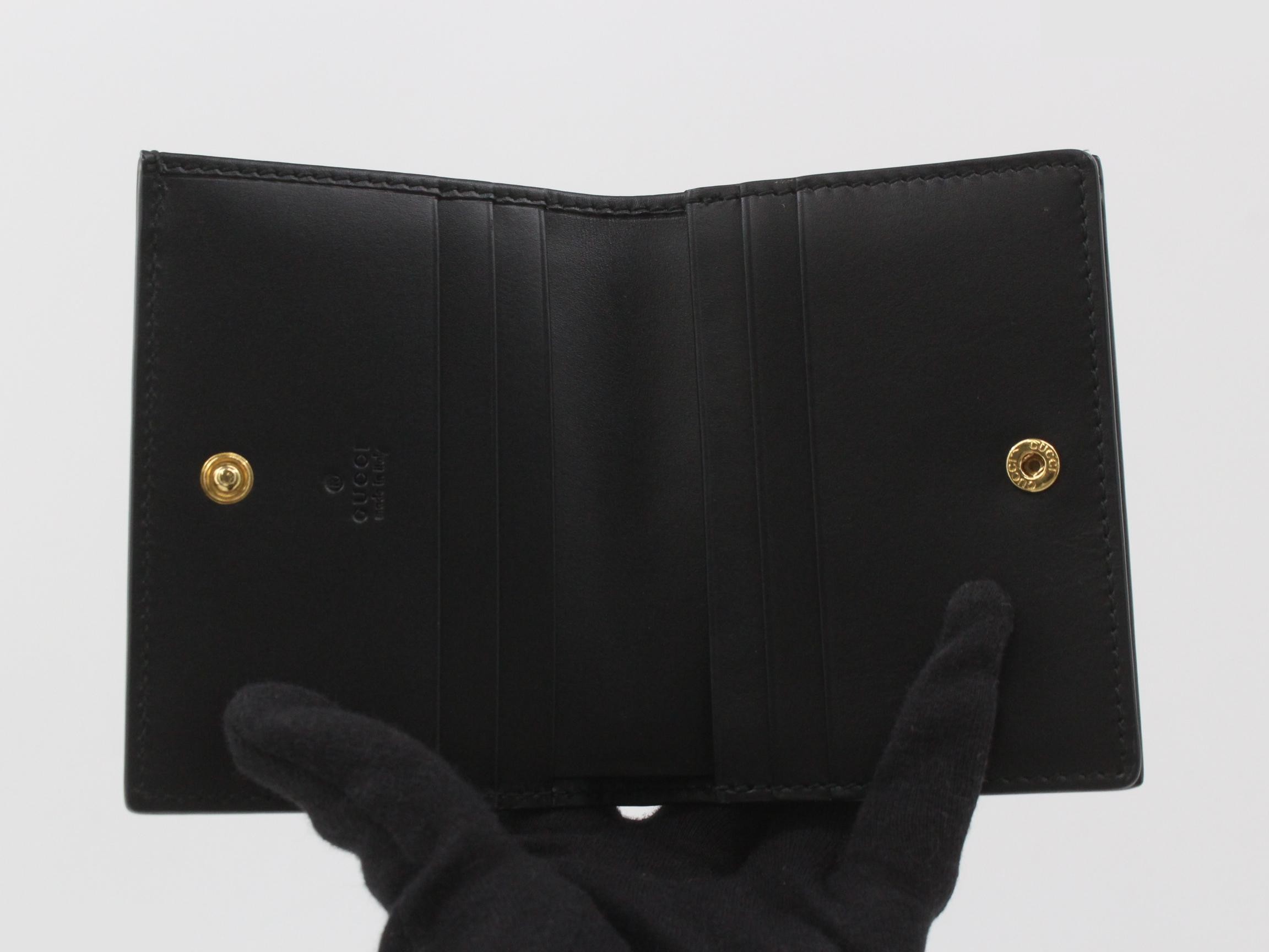 Guccissima Compact Wallet, Black — view 4