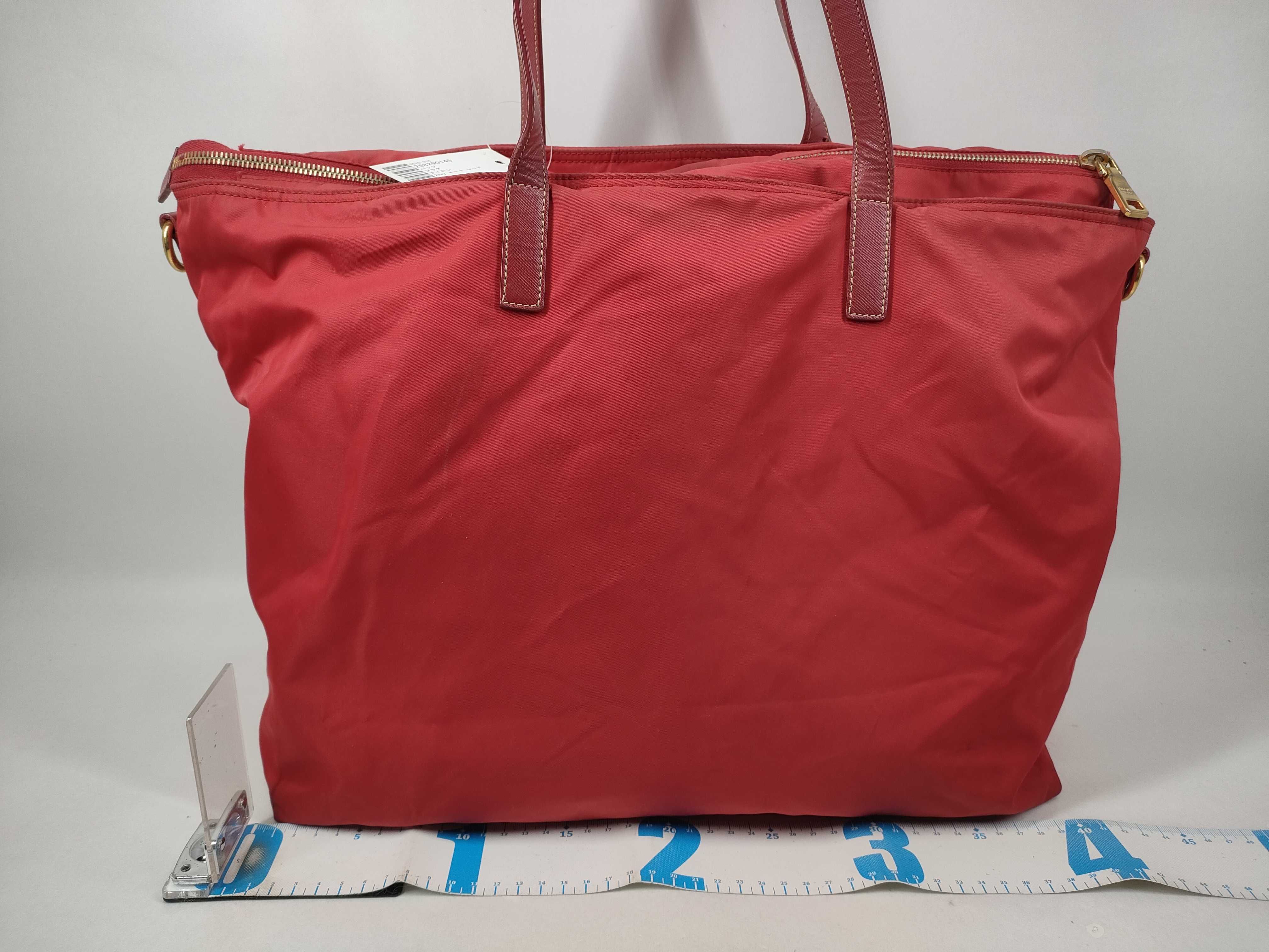 Nylon 2-way Tote Bag (Red) — view 2