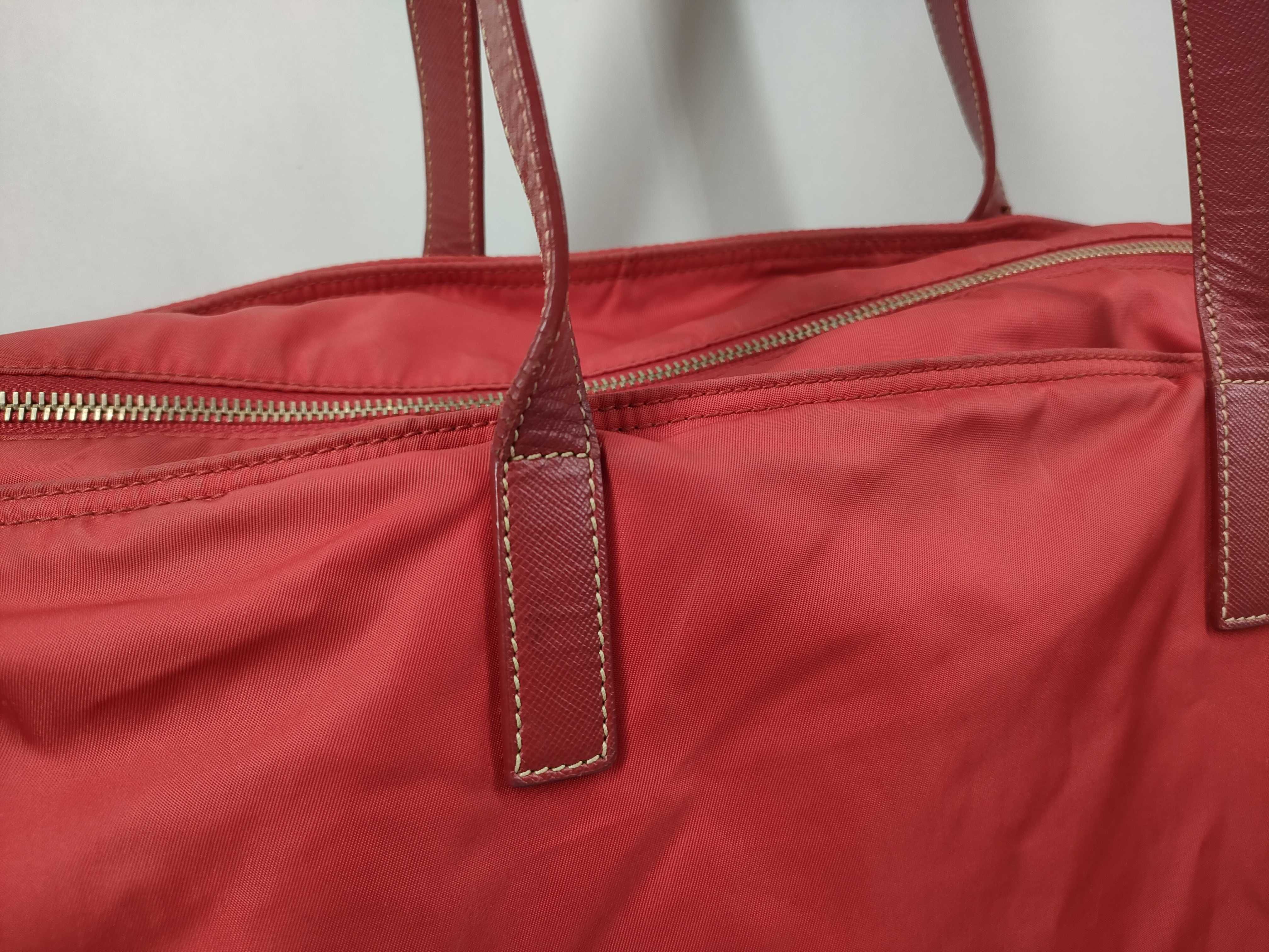 Nylon 2-way Tote Bag (Red) — view 3