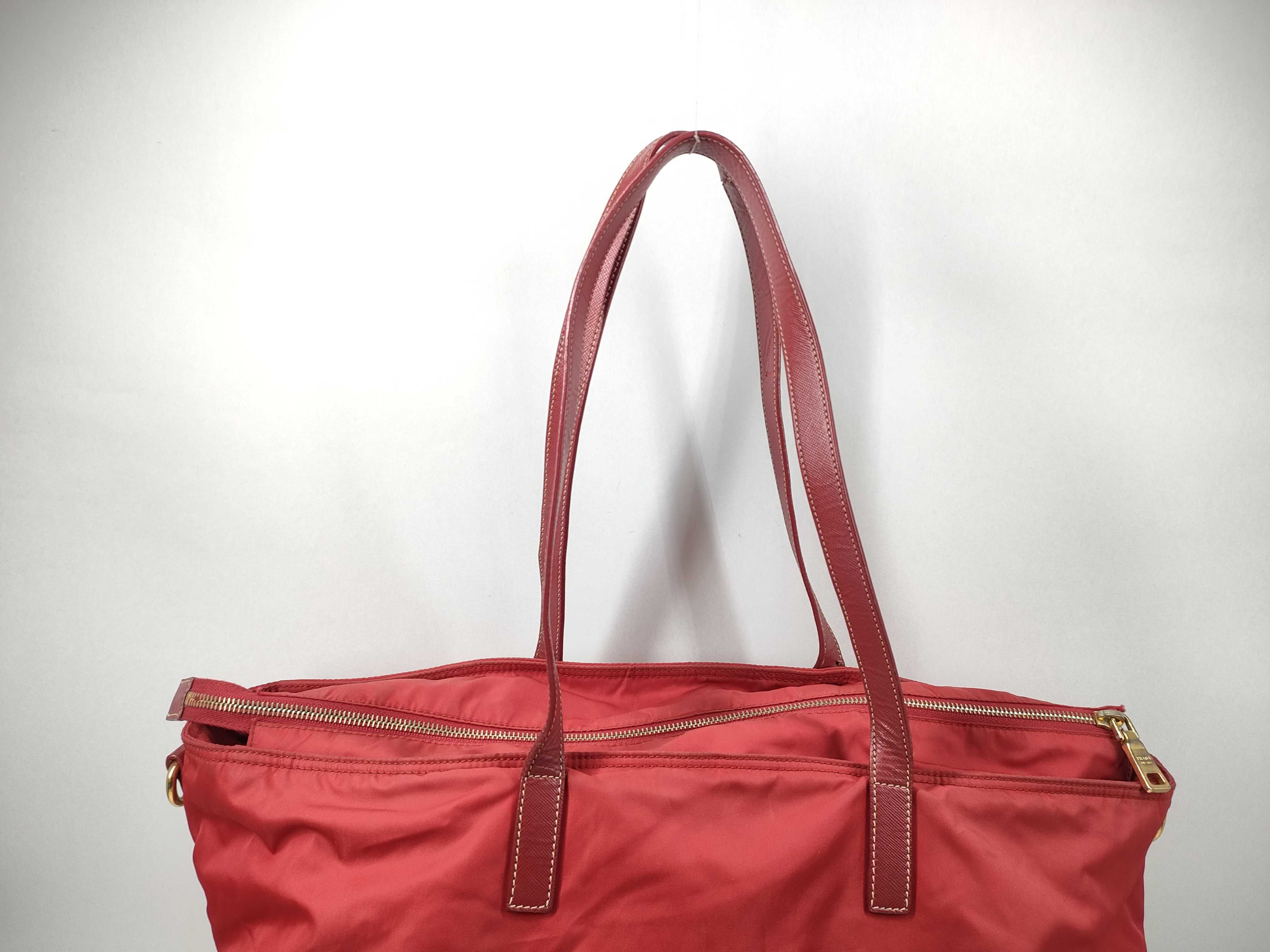 Nylon 2-way Tote Bag (Red) — view 4