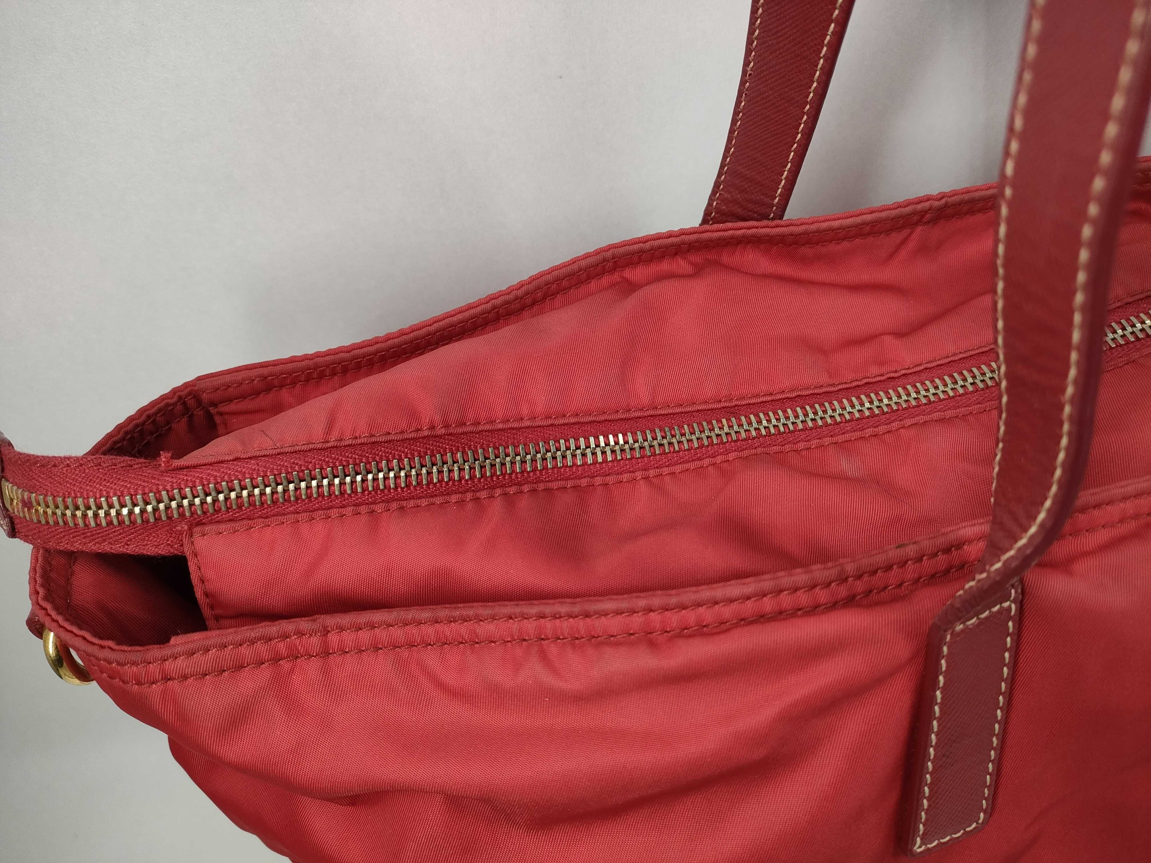 Nylon 2-way Tote Bag (Red) — view 5