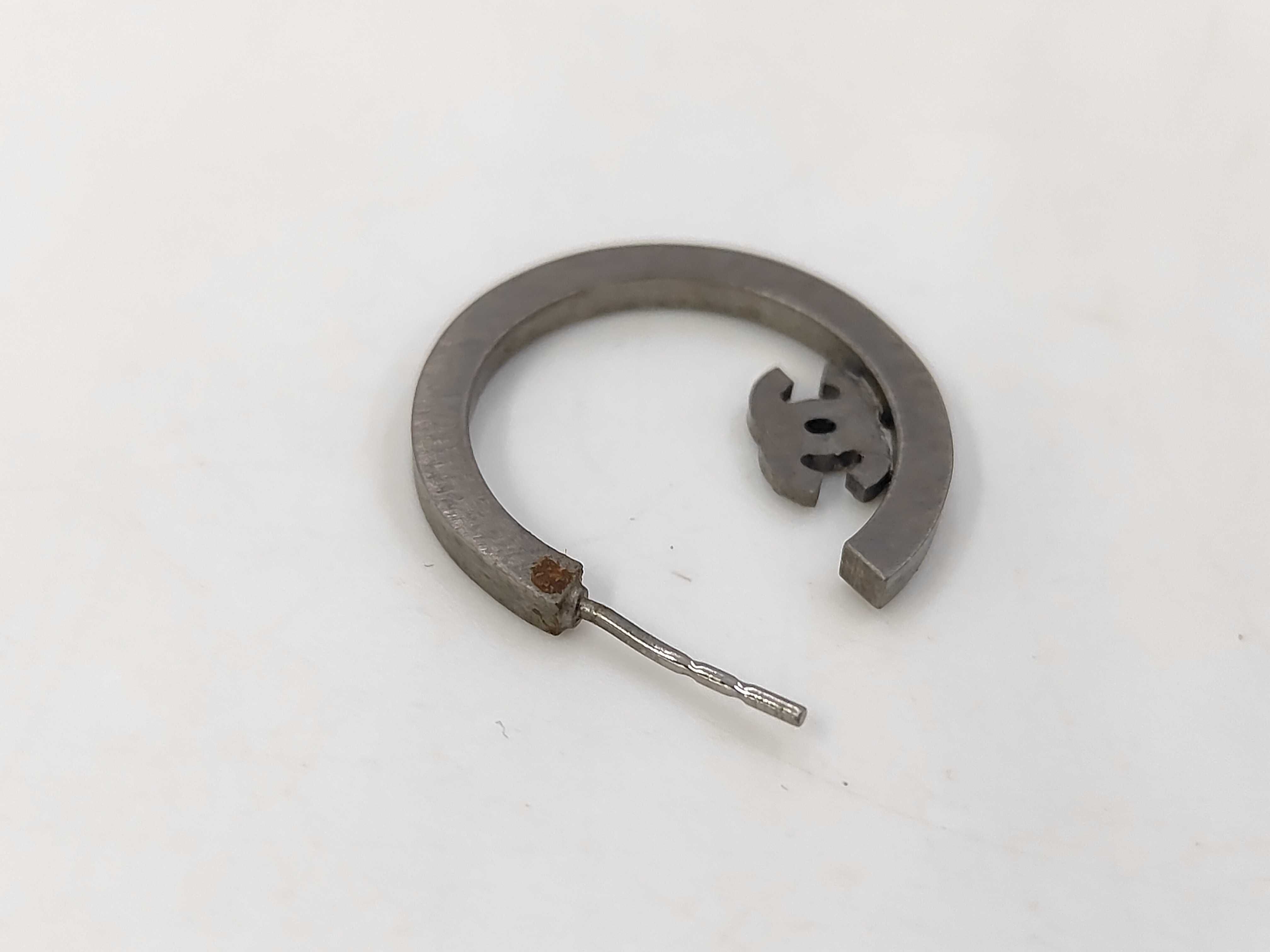 Silver Hardware Coco Mark Earrings 08P — view 7