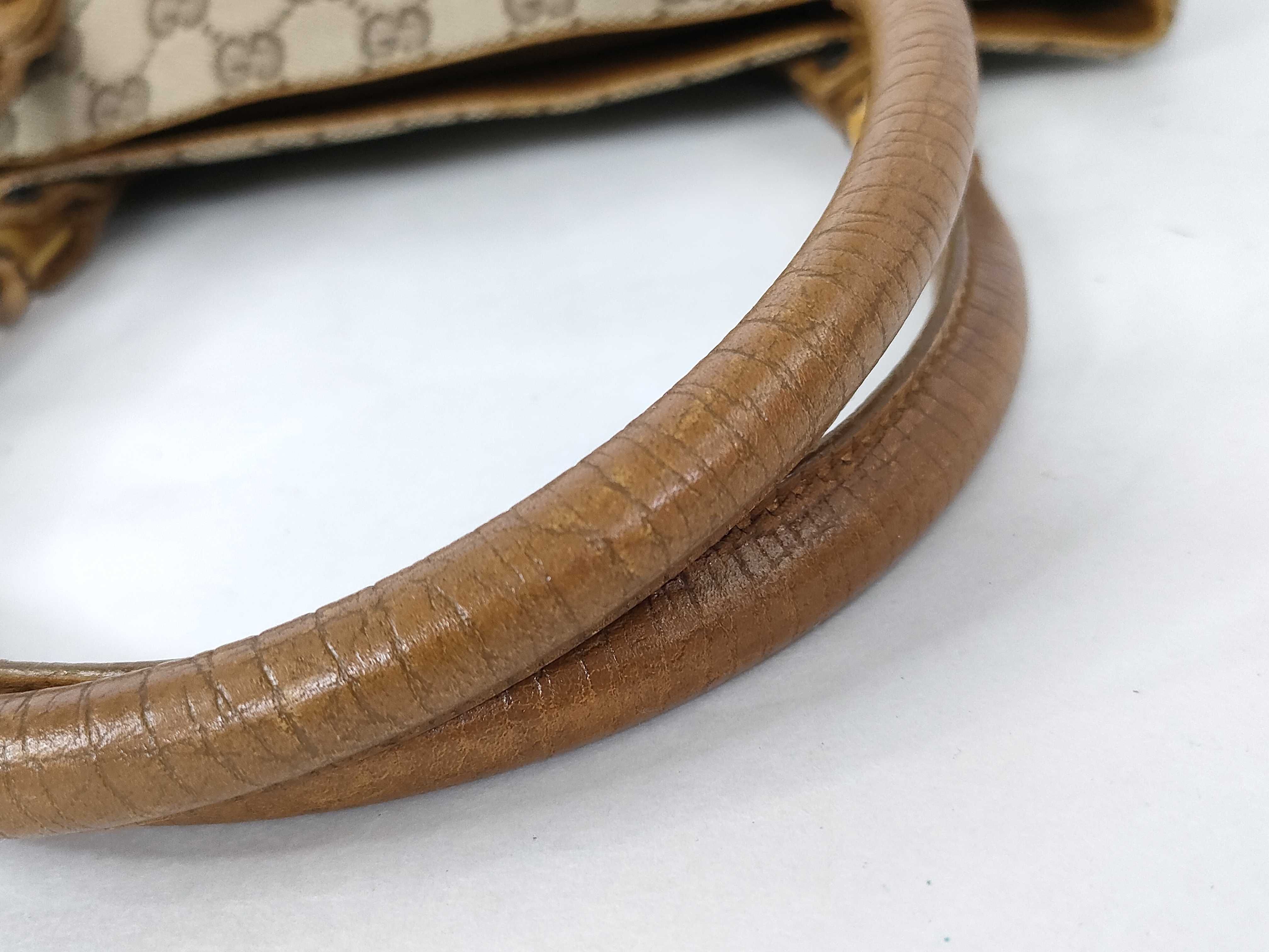 GG Canvas Gucci Canvas Tote Bag Bamboo Handbag — view 4