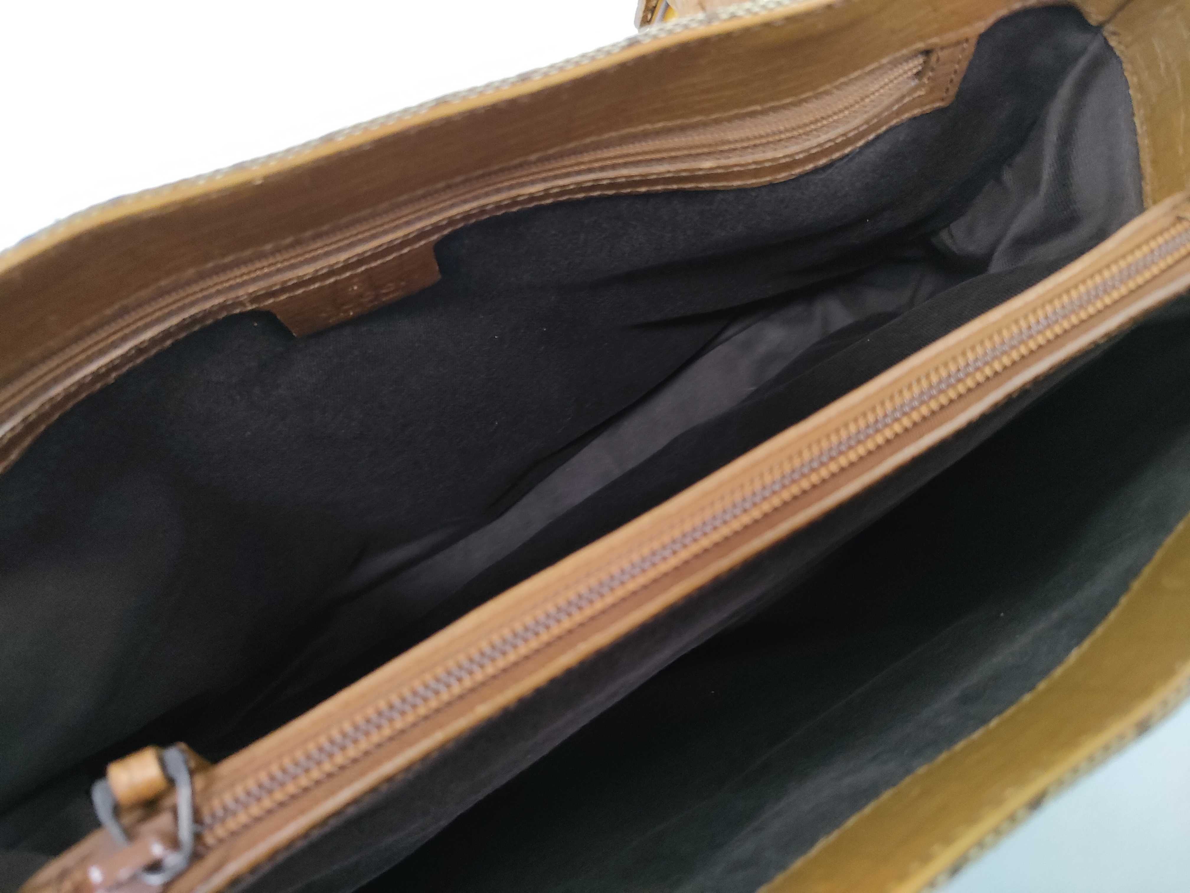 GG Canvas Gucci Canvas Tote Bag Bamboo Handbag — view 8