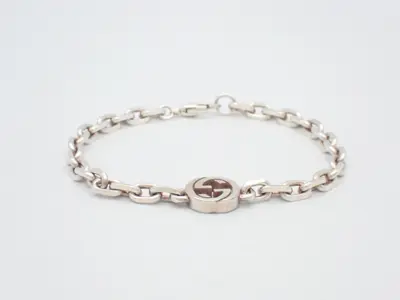 Bracelet, interlocking design, sterling silver (925), 12.4g
