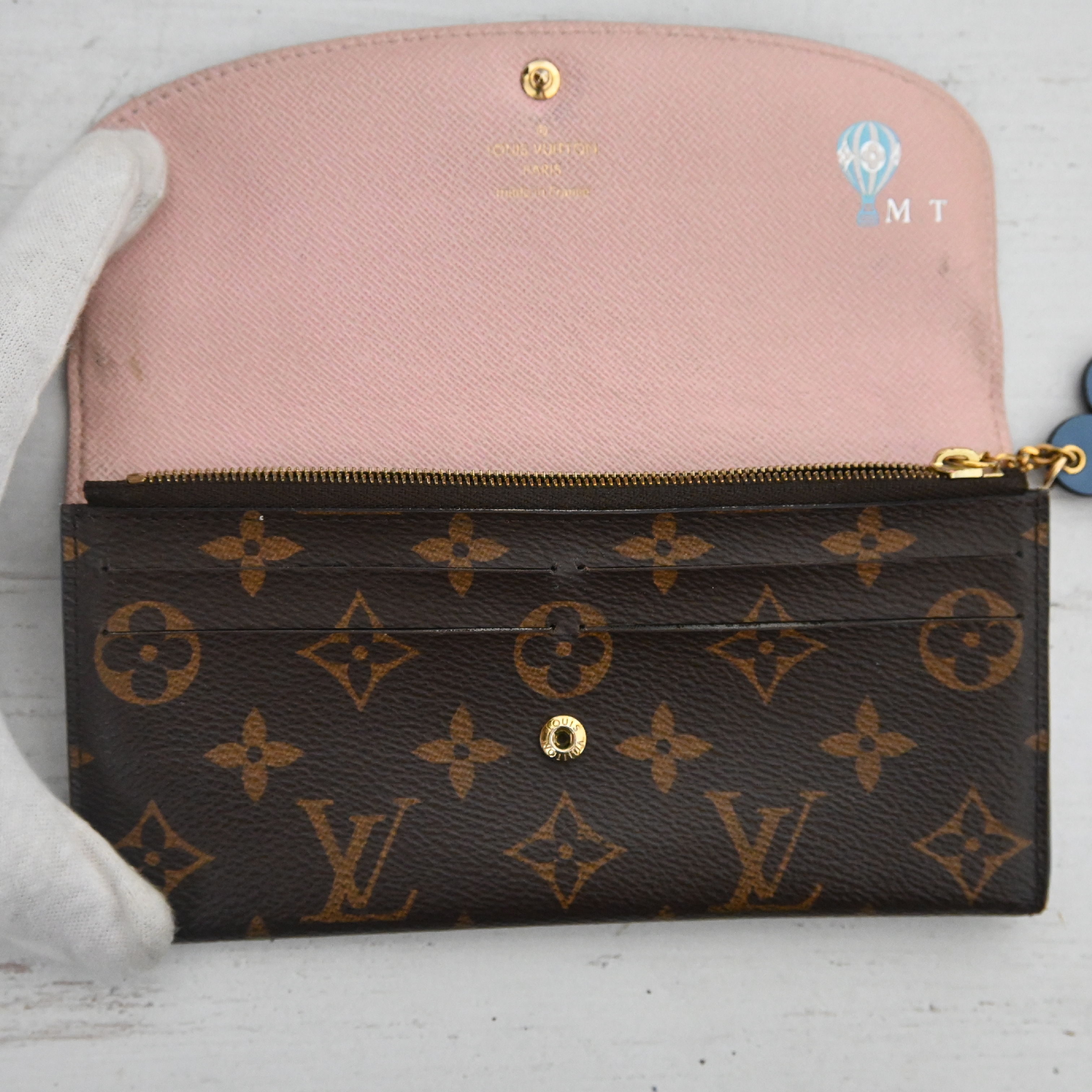 Monogram Portefeuille Emilie Flower Charm Long Wallet M63895 SN0199 Wallet — view 6