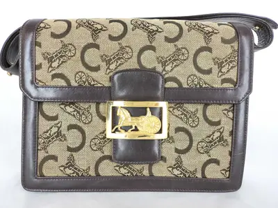 C Macadam Bag Shoulder Bag with Carriage Hardware