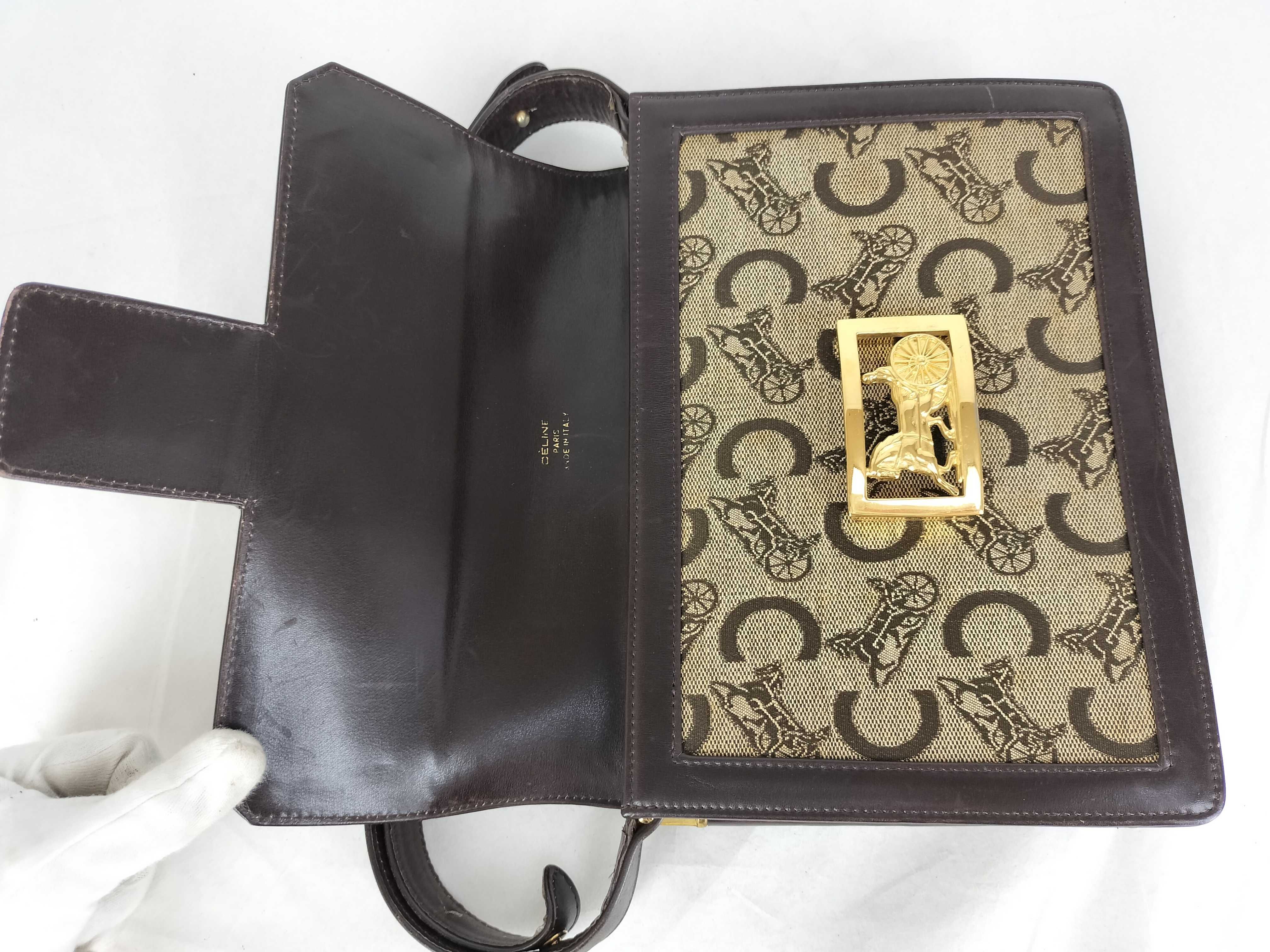 C Macadam Bag Shoulder Bag with Carriage Hardware — view 8