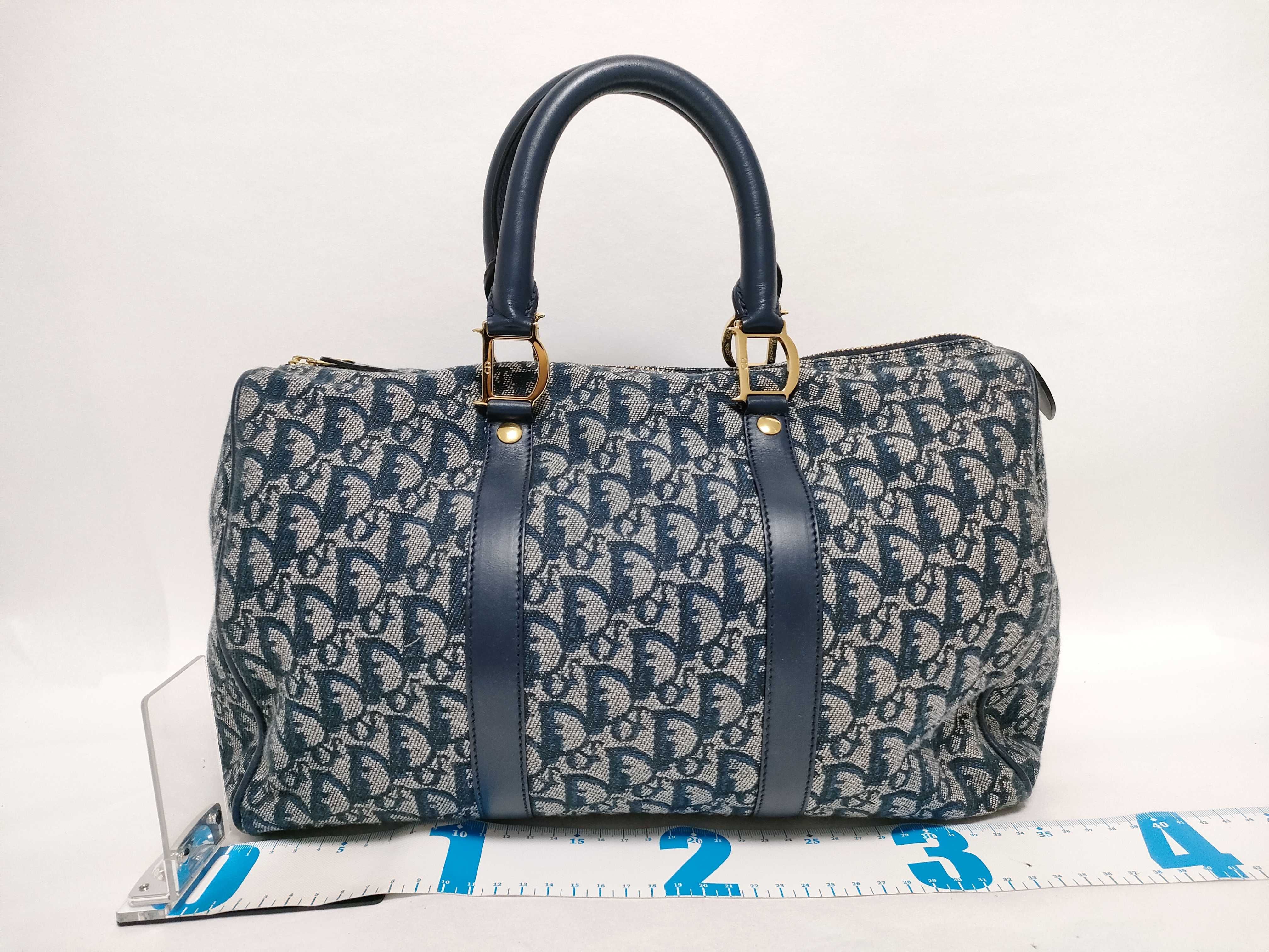 Trotter Christian Dior Trotter Canvas Boston Bag Handbag — view 2