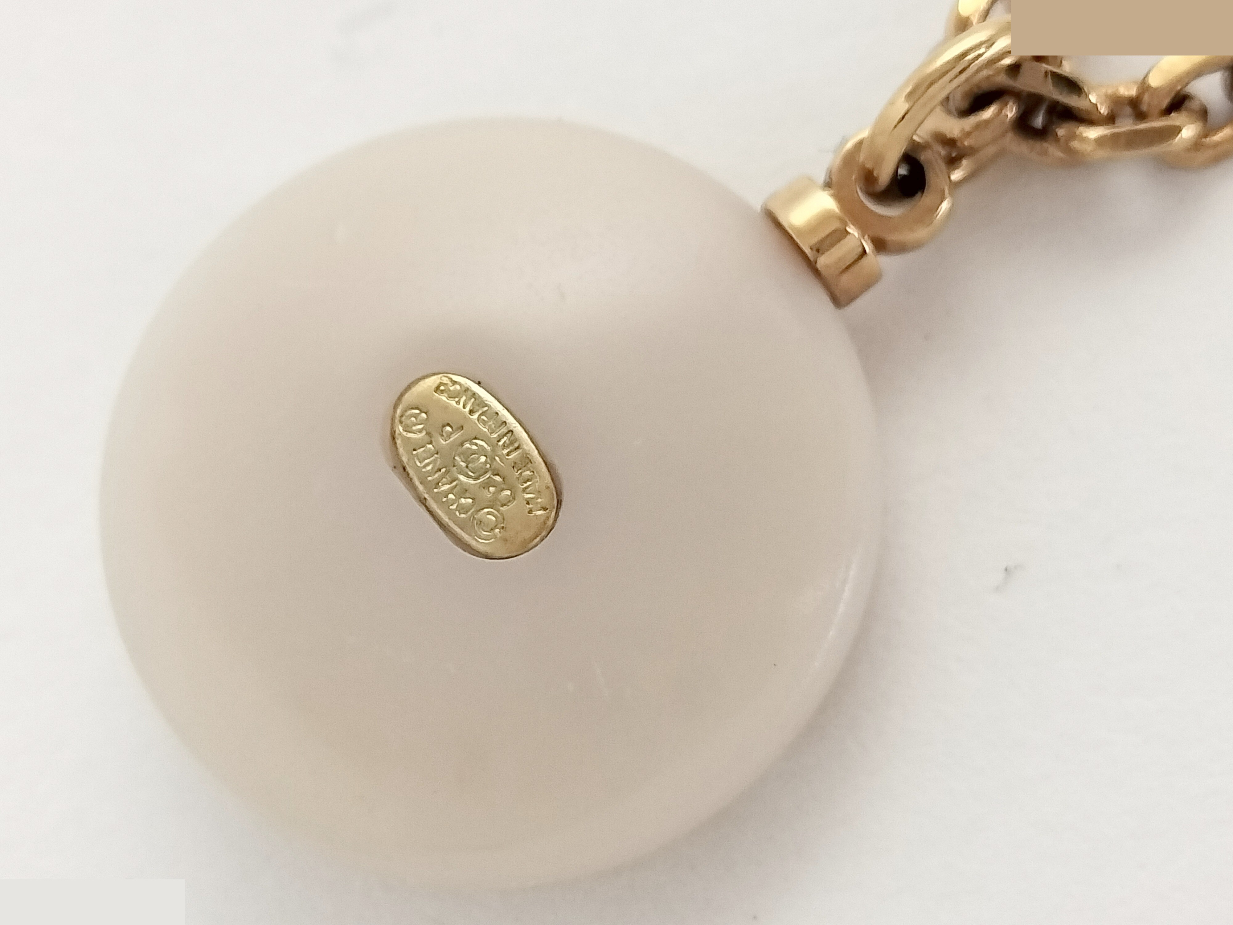 Coco F Pearl Gold Necklace, Chain approx. 46cm — view 3