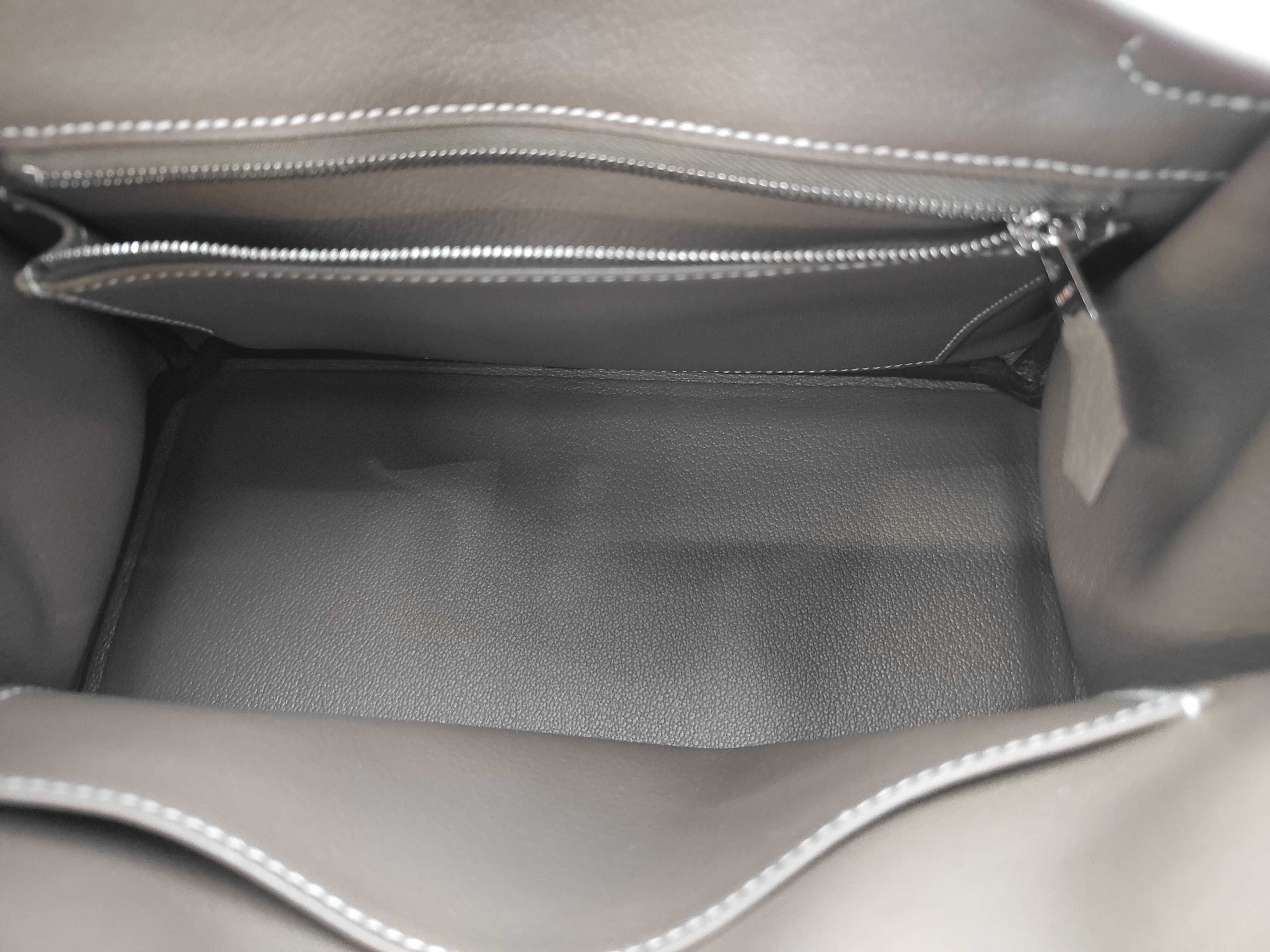 Birkin 25 Togo Etoupe Silver Hardware G Stamp Handbag — view 8