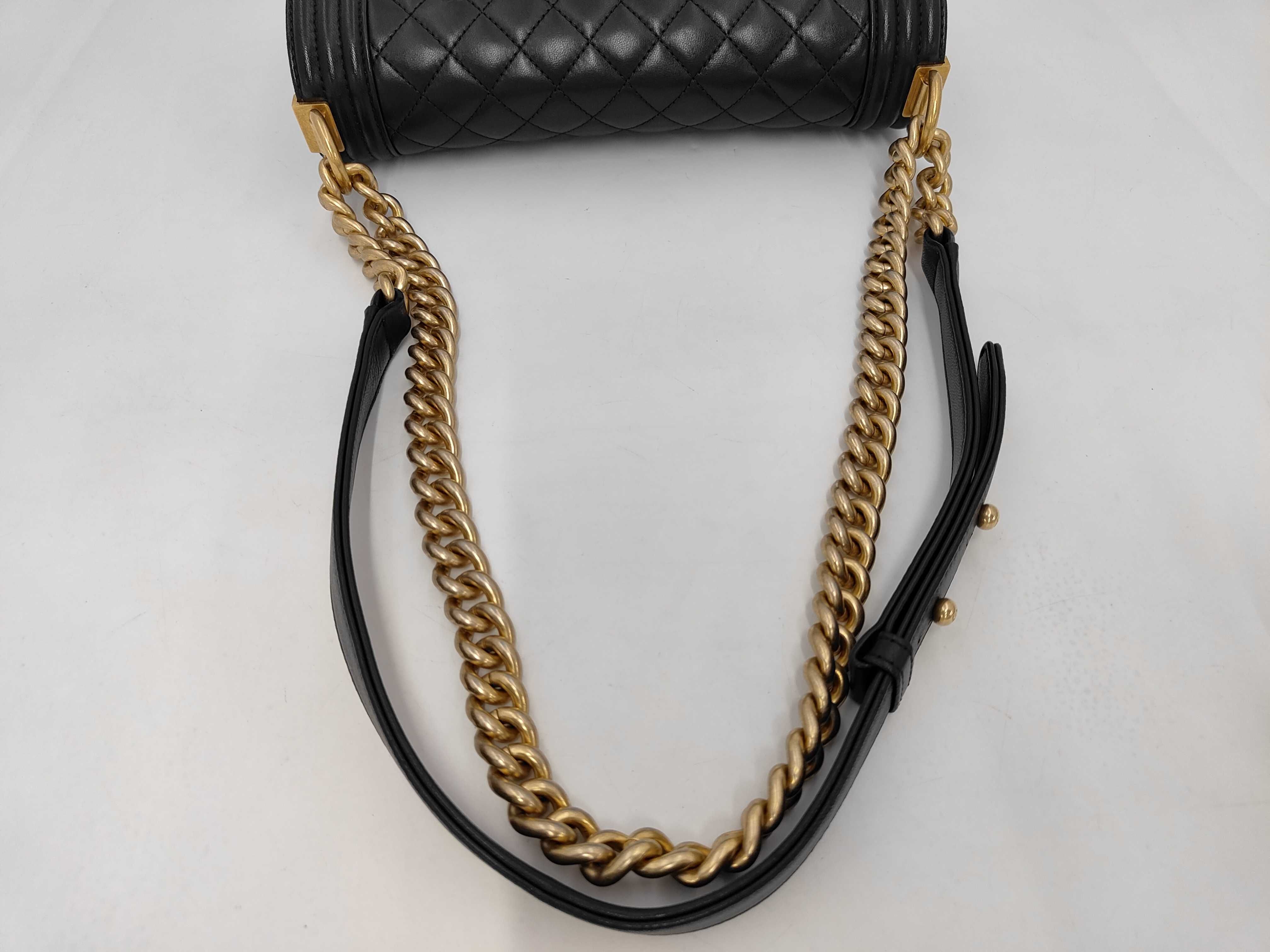 Boy Chanel Lambskin Matelassé Shoulder Bag — view 9