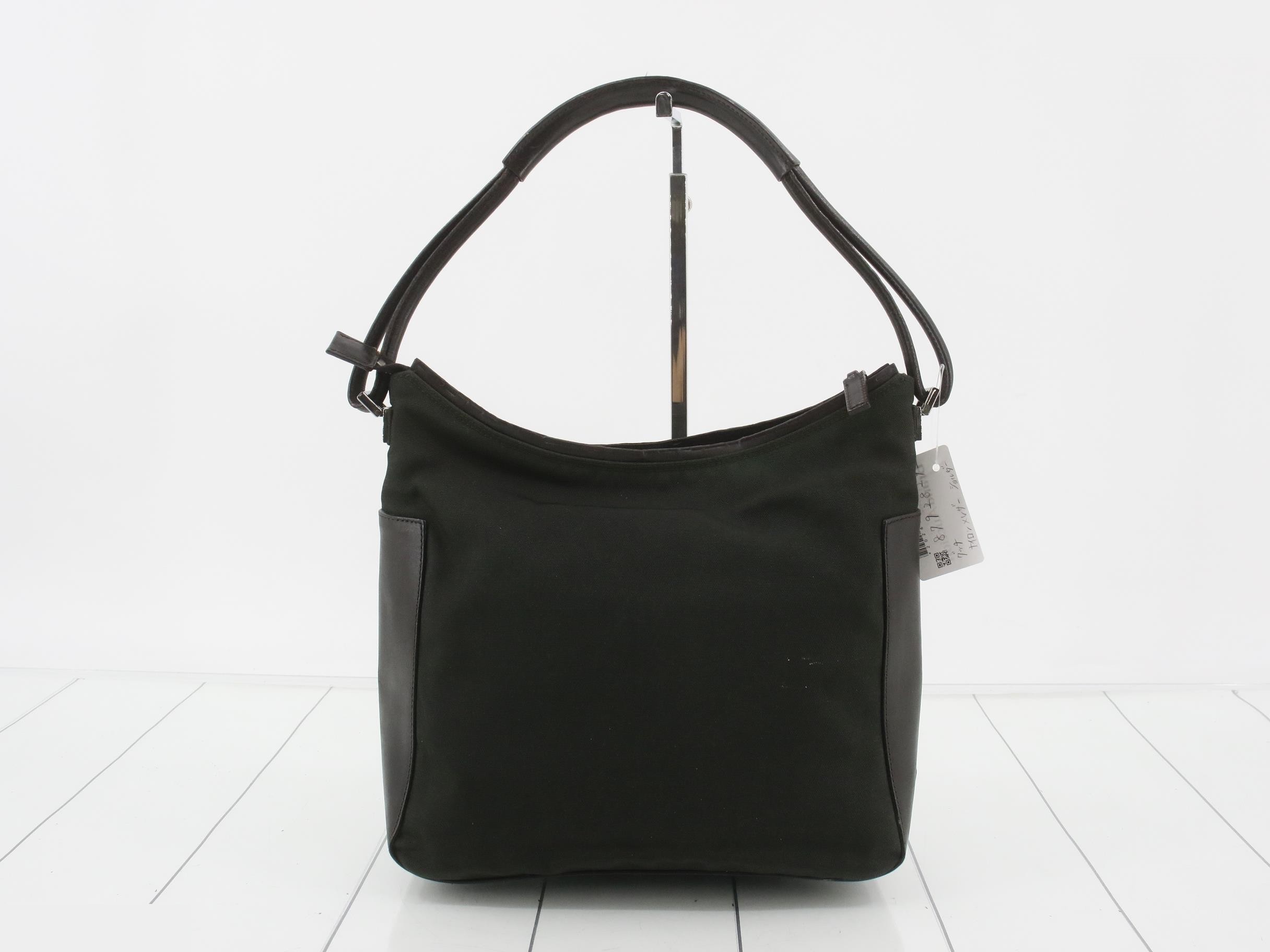 Nylon x leather shoulder bag — view 2
