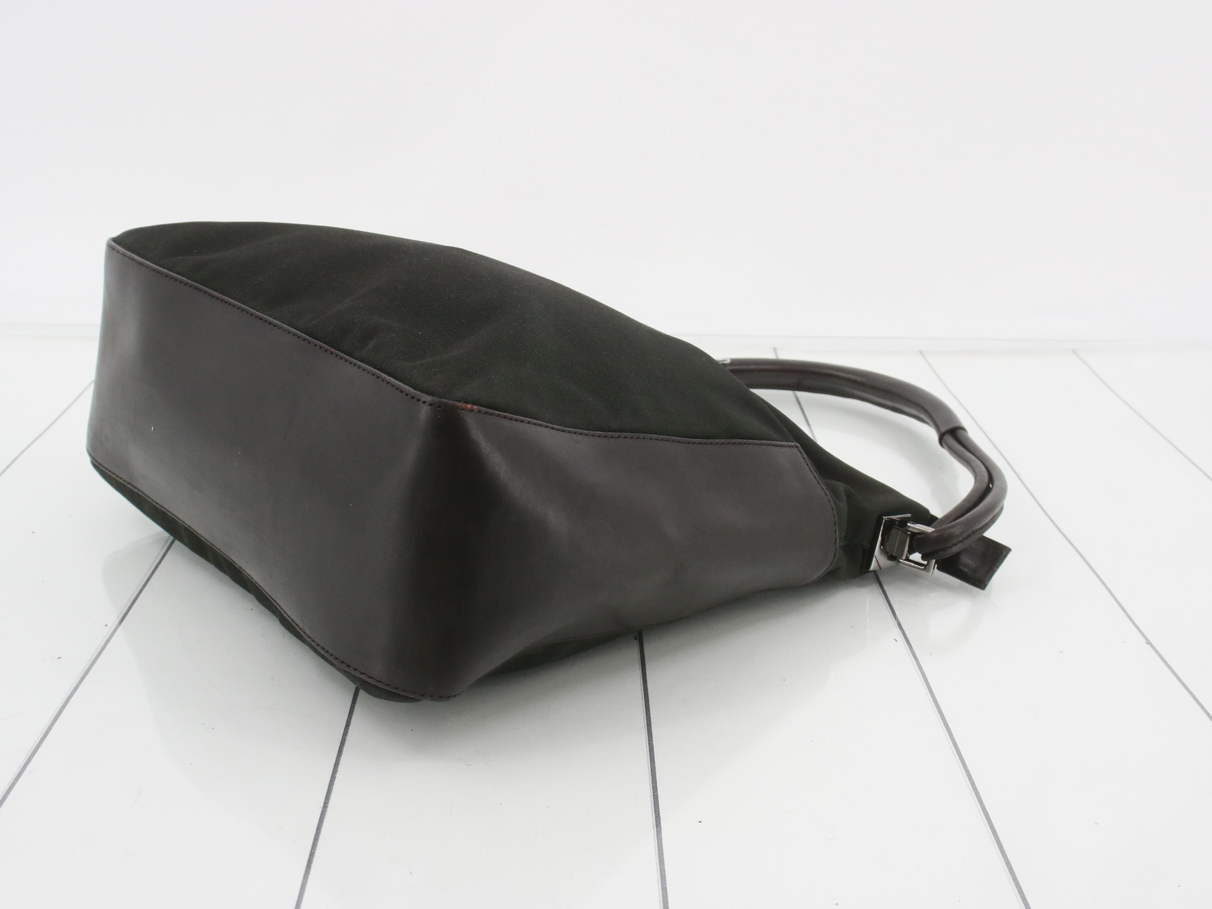 Nylon x leather shoulder bag — view 6