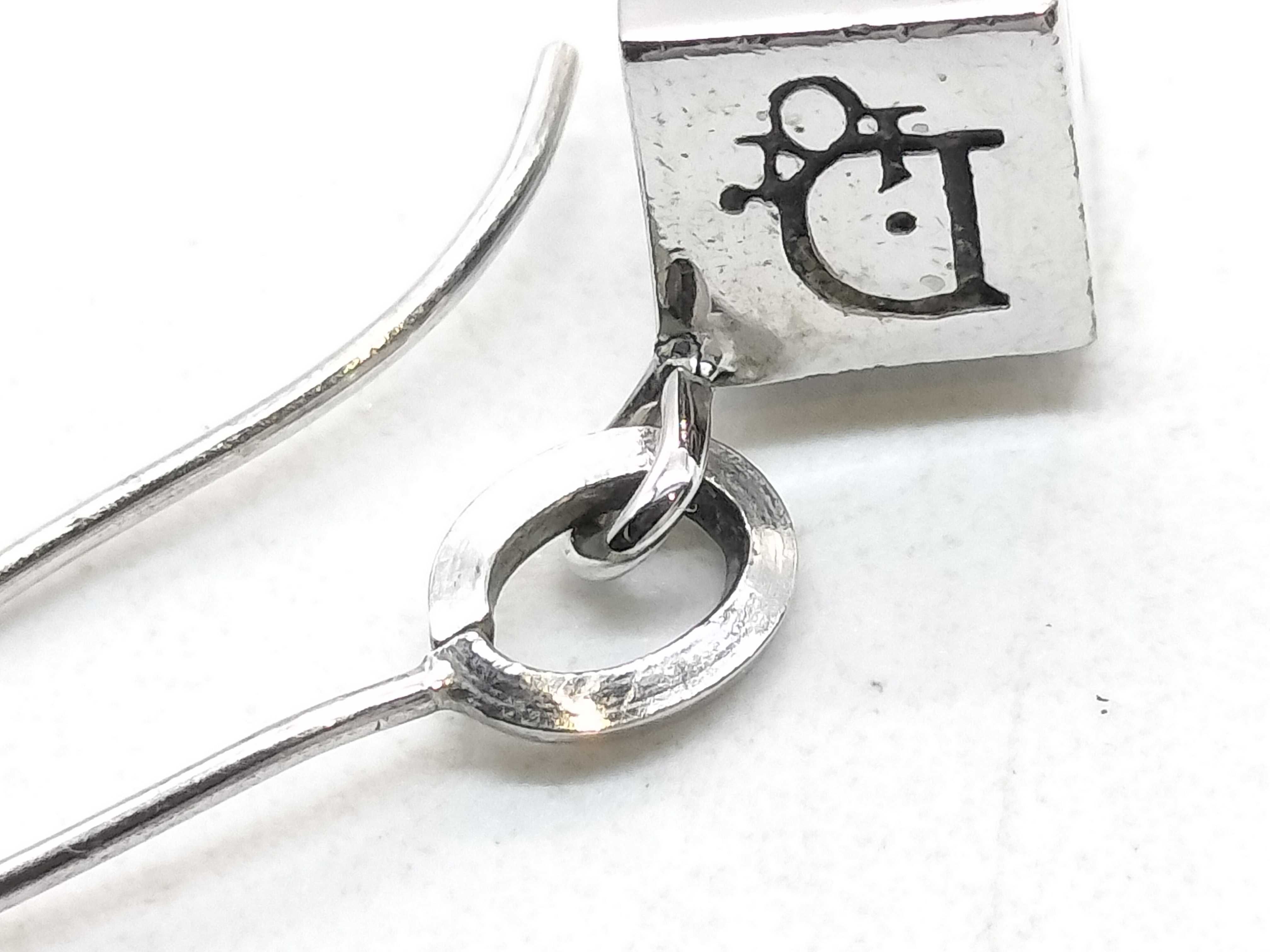 dice silver color earrings — view 7