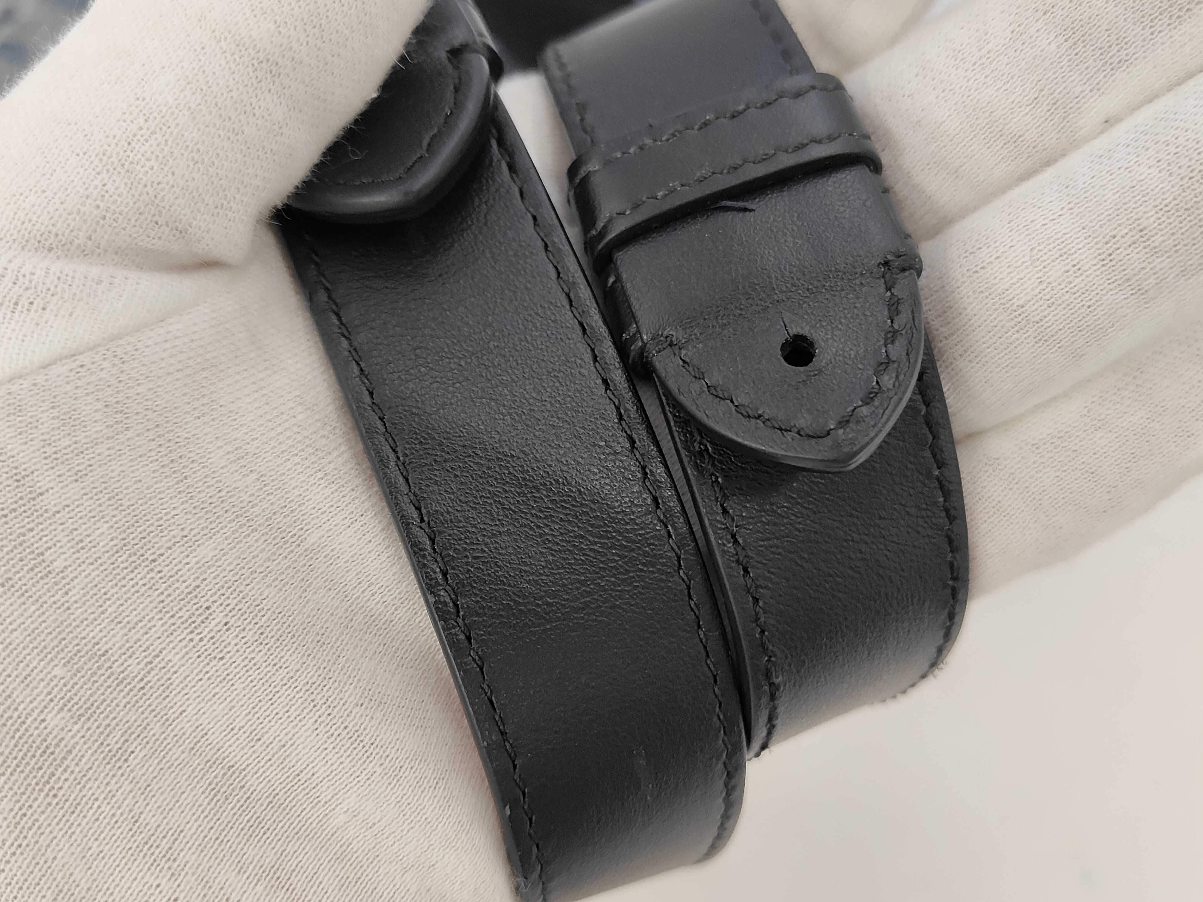 Christian Oblique Denim/Leather Semi-Shoulder Bag — view 6
