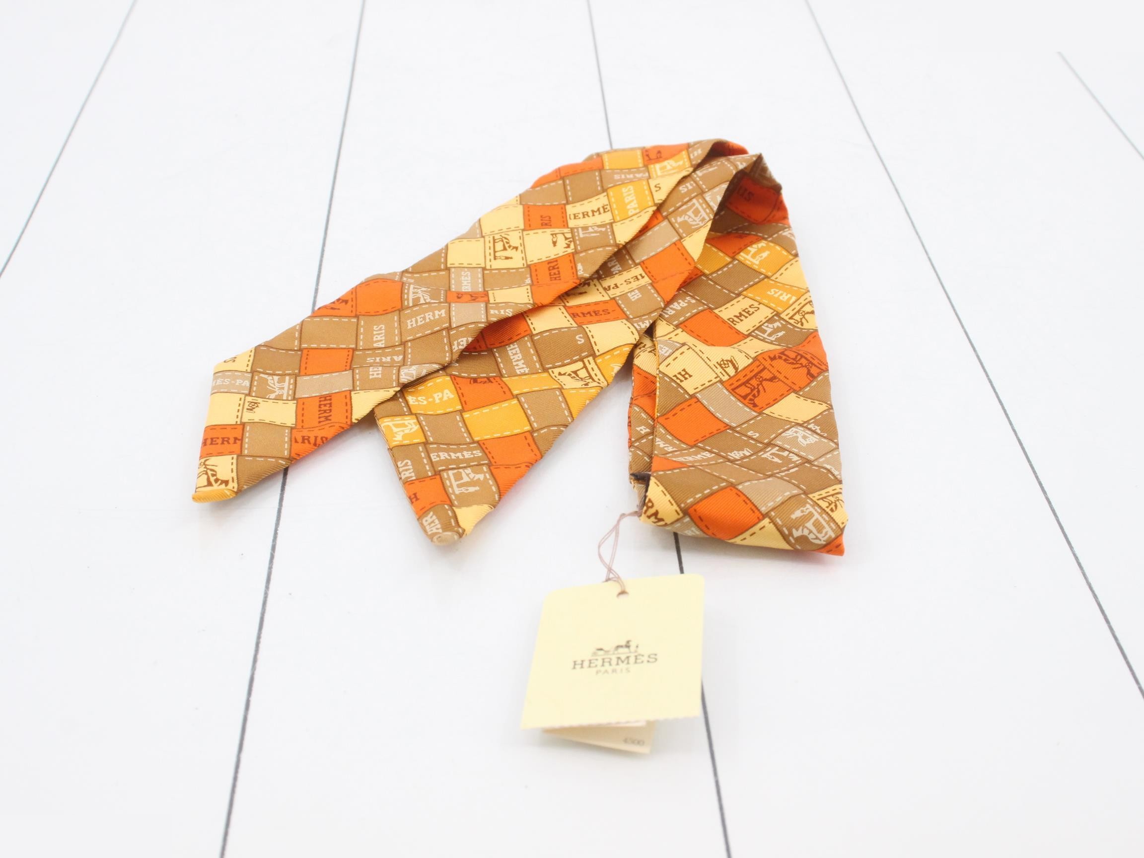 Twilly ribbon pattern orange/brown — view 2