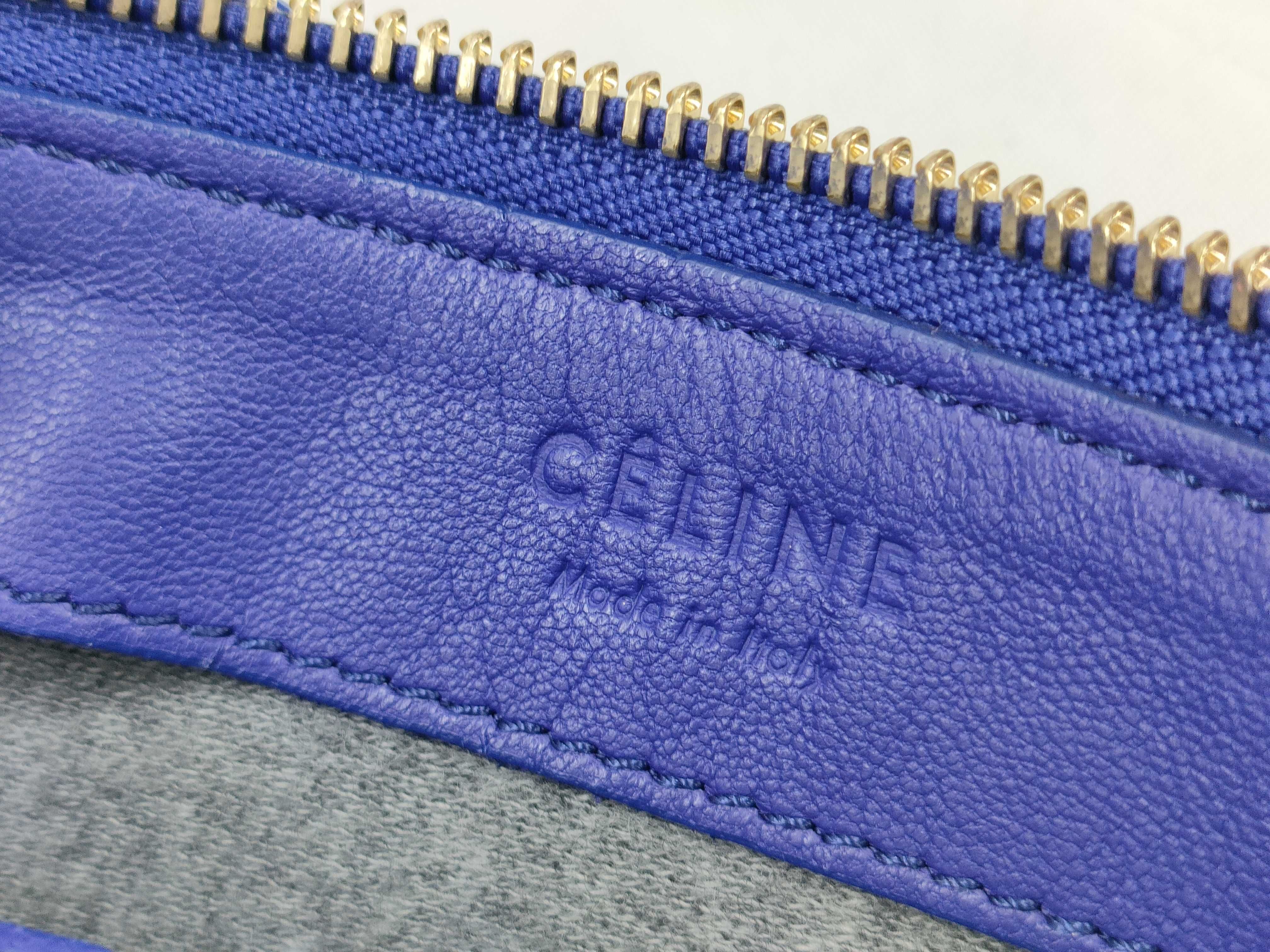 bag, Celine Trio leather shoulder bag, women's, purple shoulder bag — view 12