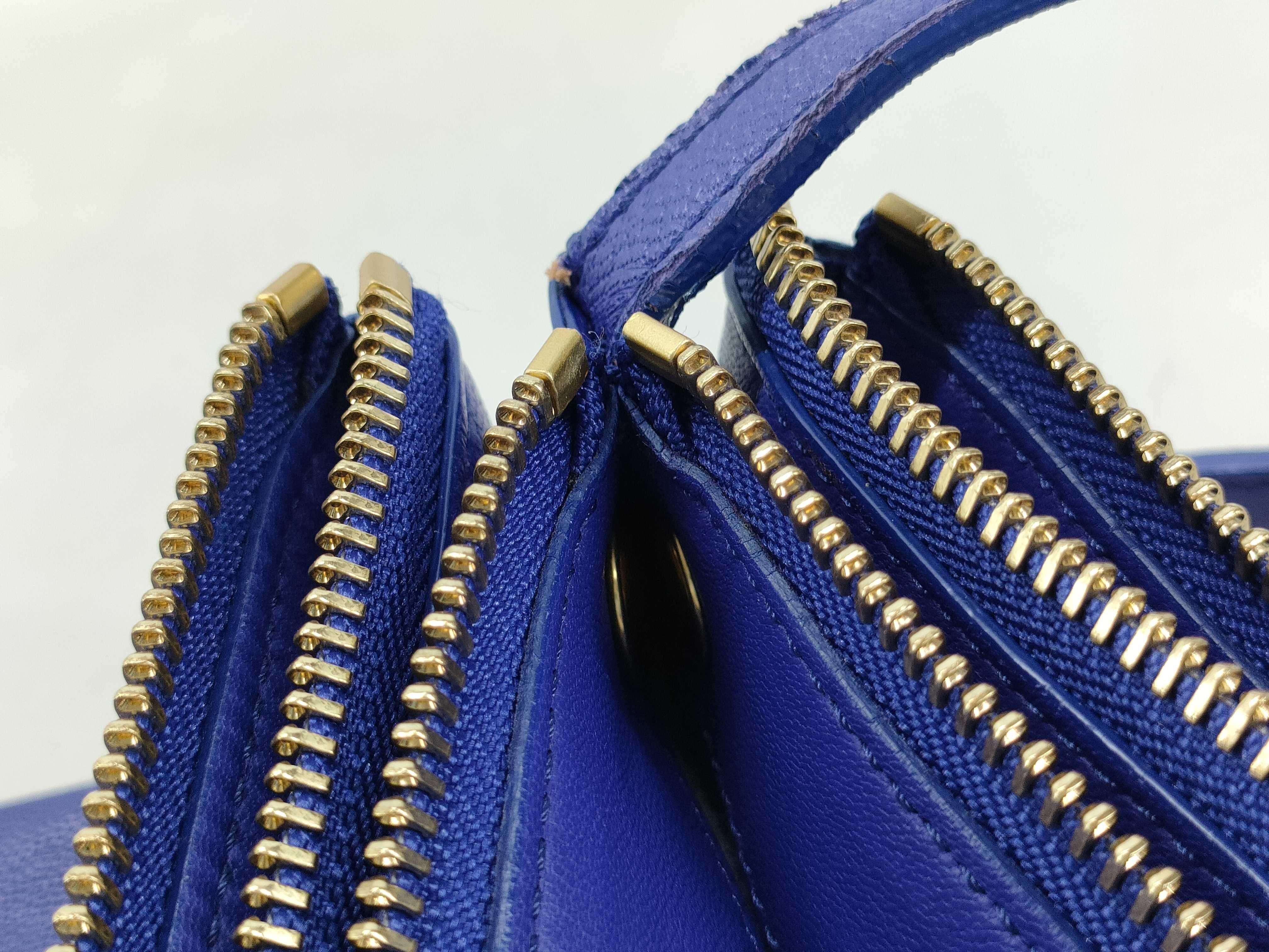 bag, Celine Trio leather shoulder bag, women's, purple shoulder bag — view 13