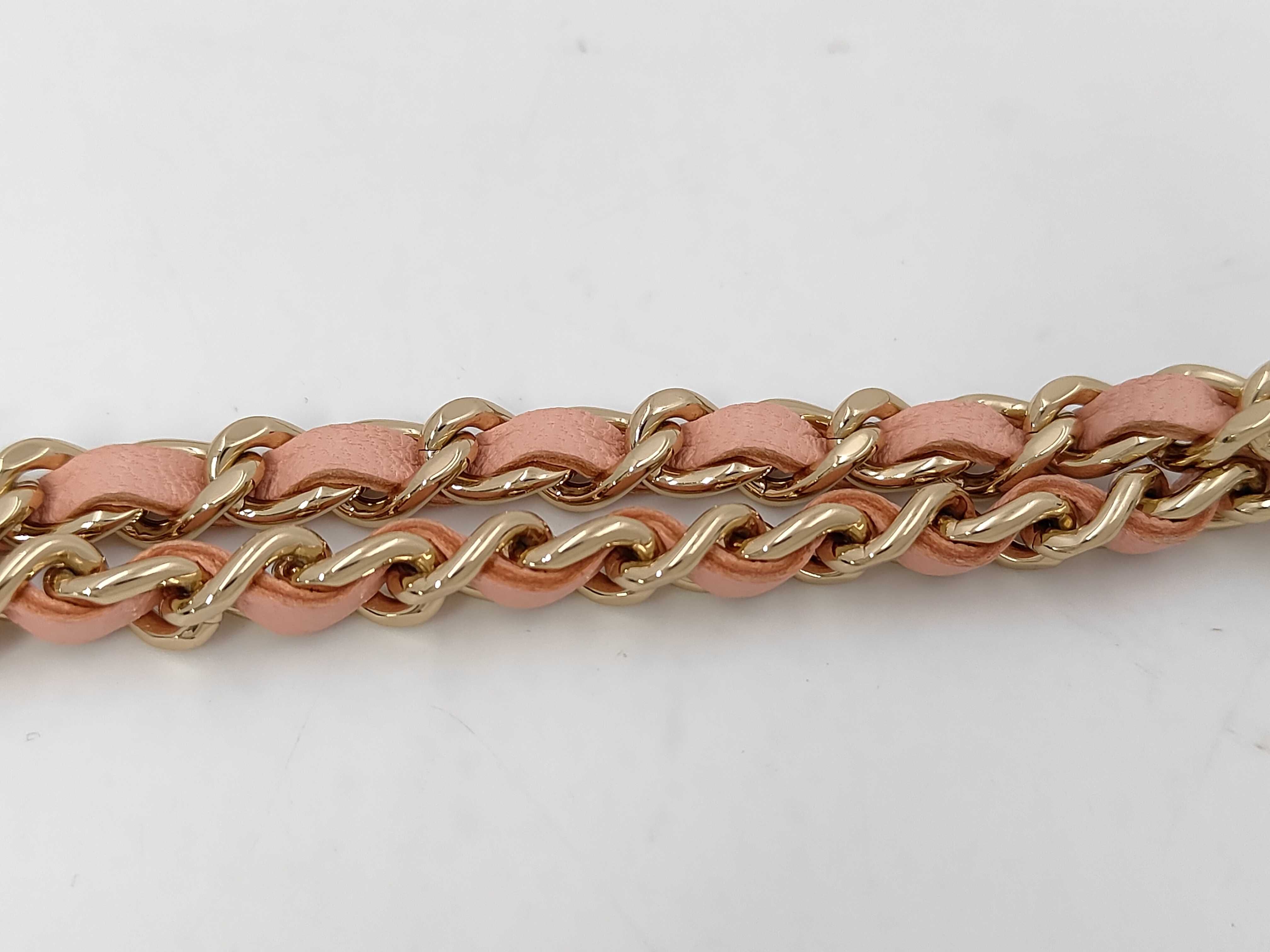 Trendy CC Matelassé Chain Wallet, Pink, Gold Hardware, 29270361, with Guarantee Card, Shoulder Bag — view 4