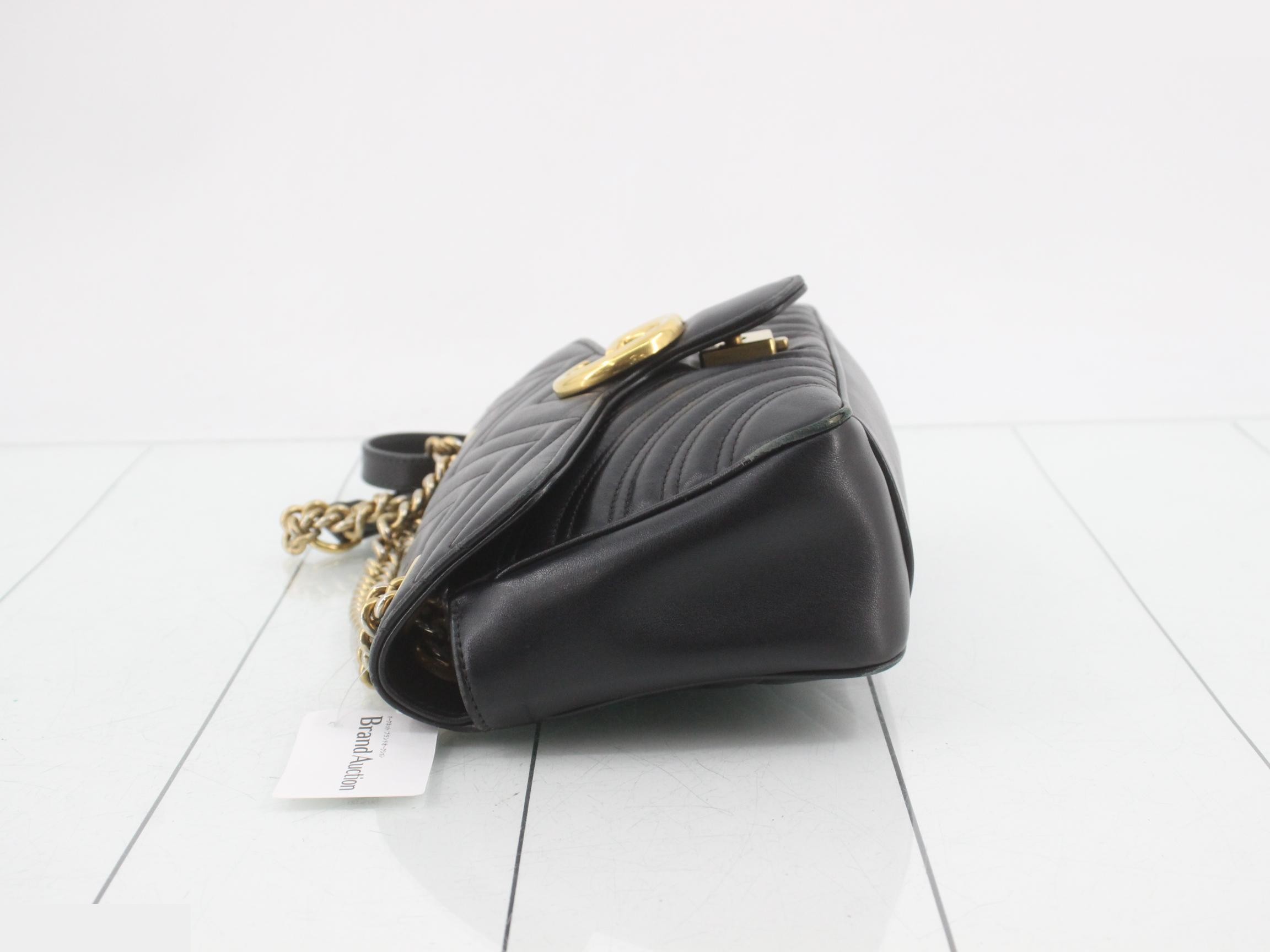 GG Marmont Black Leather Quilted Shoulder Bag — view 4