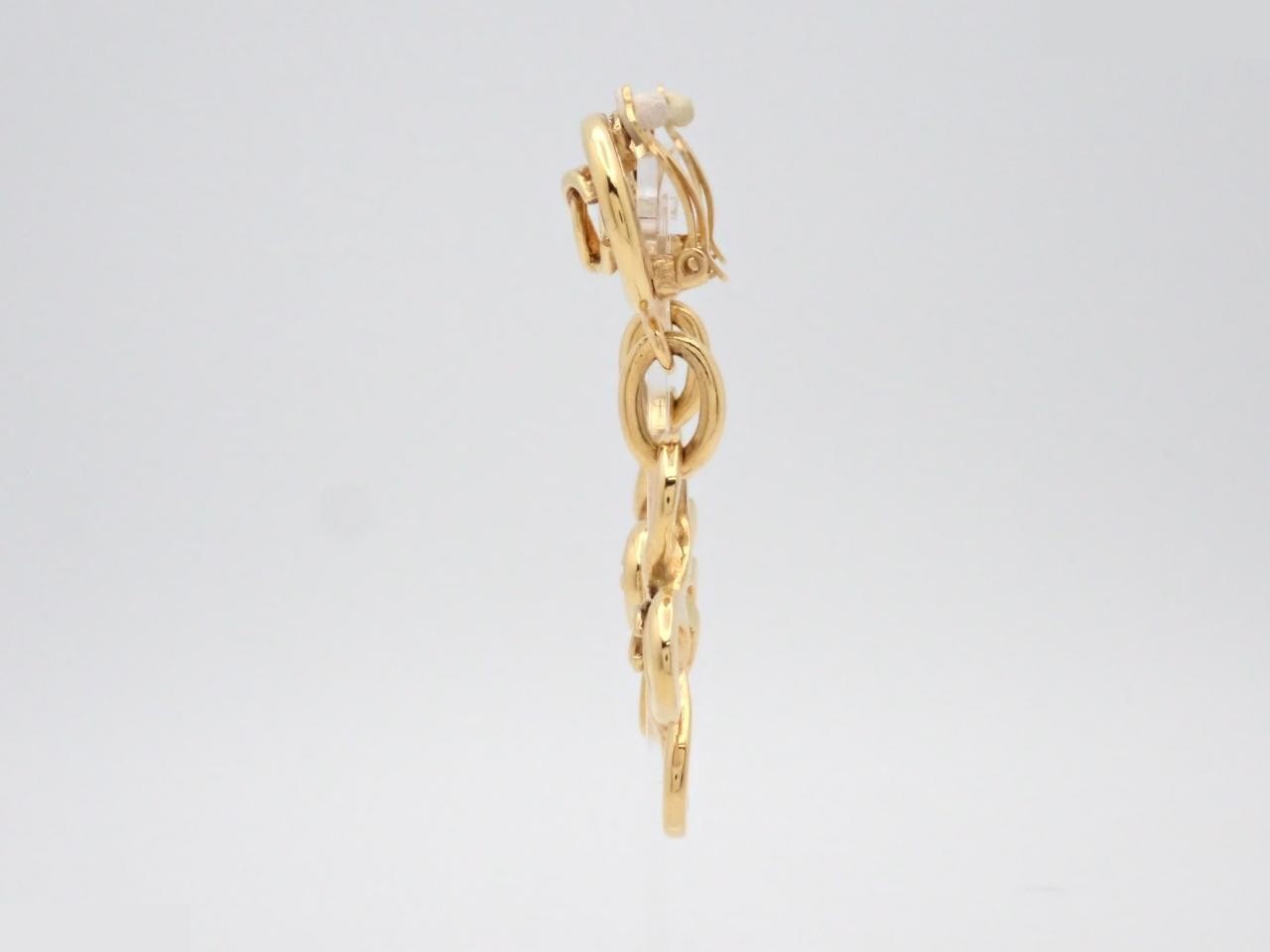 Clover earrings with Coco Chanel logo, gold. — view 3