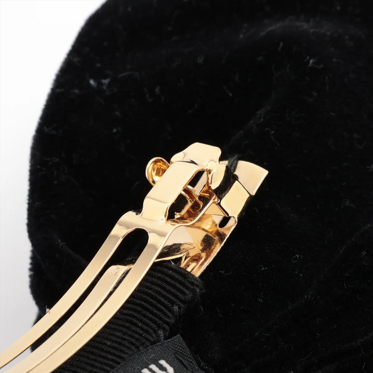 Logo Barrette, GP x Velour, Black, — view 5
