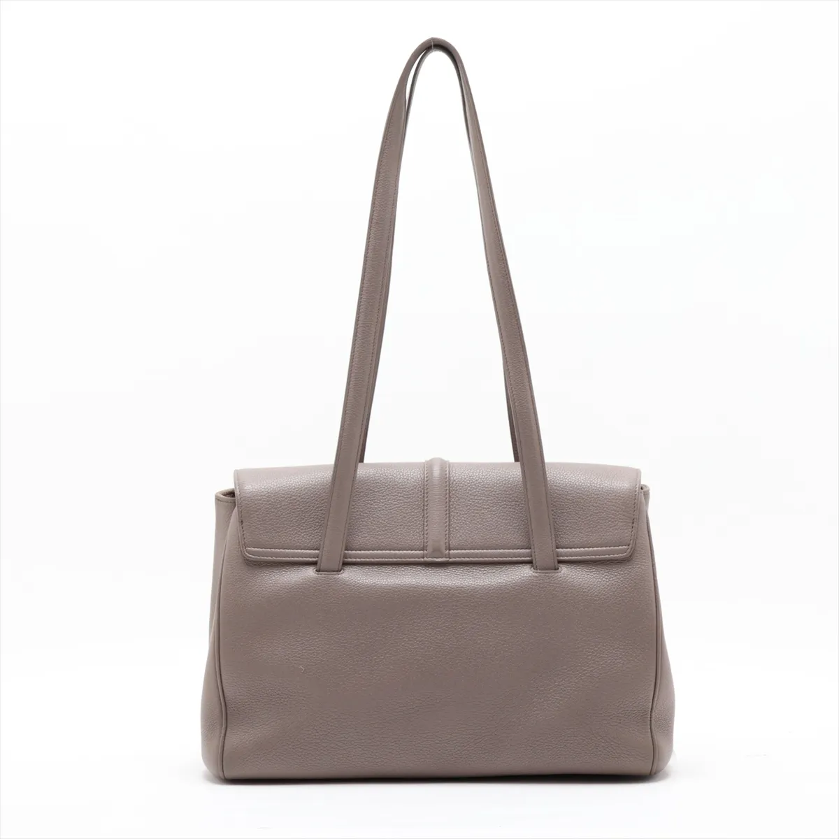 Soft 16 Seize Medium Leather Shoulder Bag, Greige — view 2