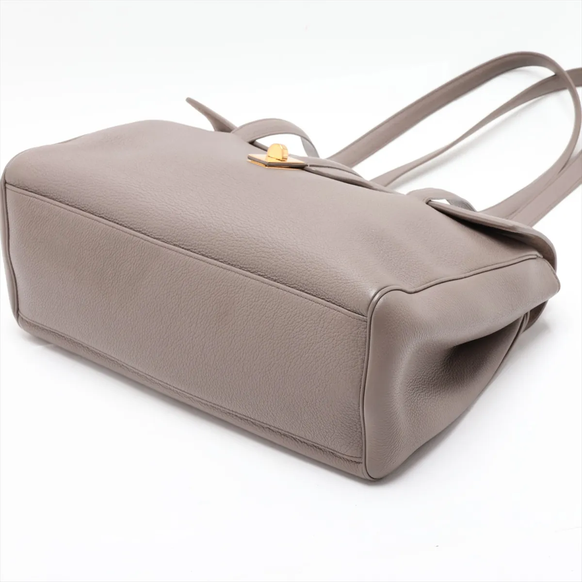Soft 16 Seize Medium Leather Shoulder Bag, Greige — view 3