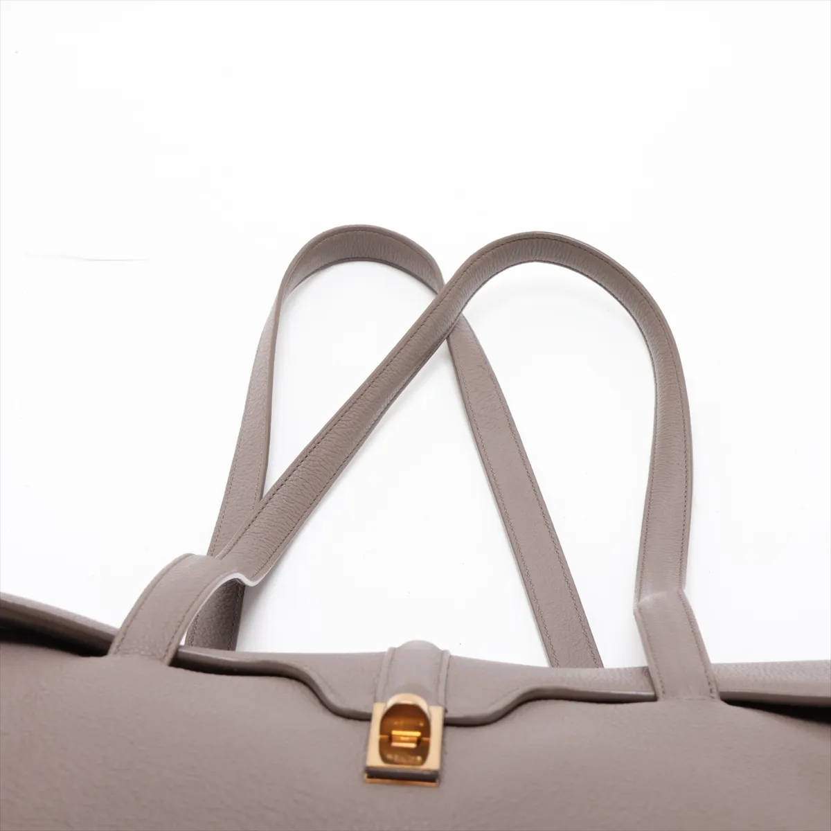 Soft 16 Seize Medium Leather Shoulder Bag, Greige — view 6