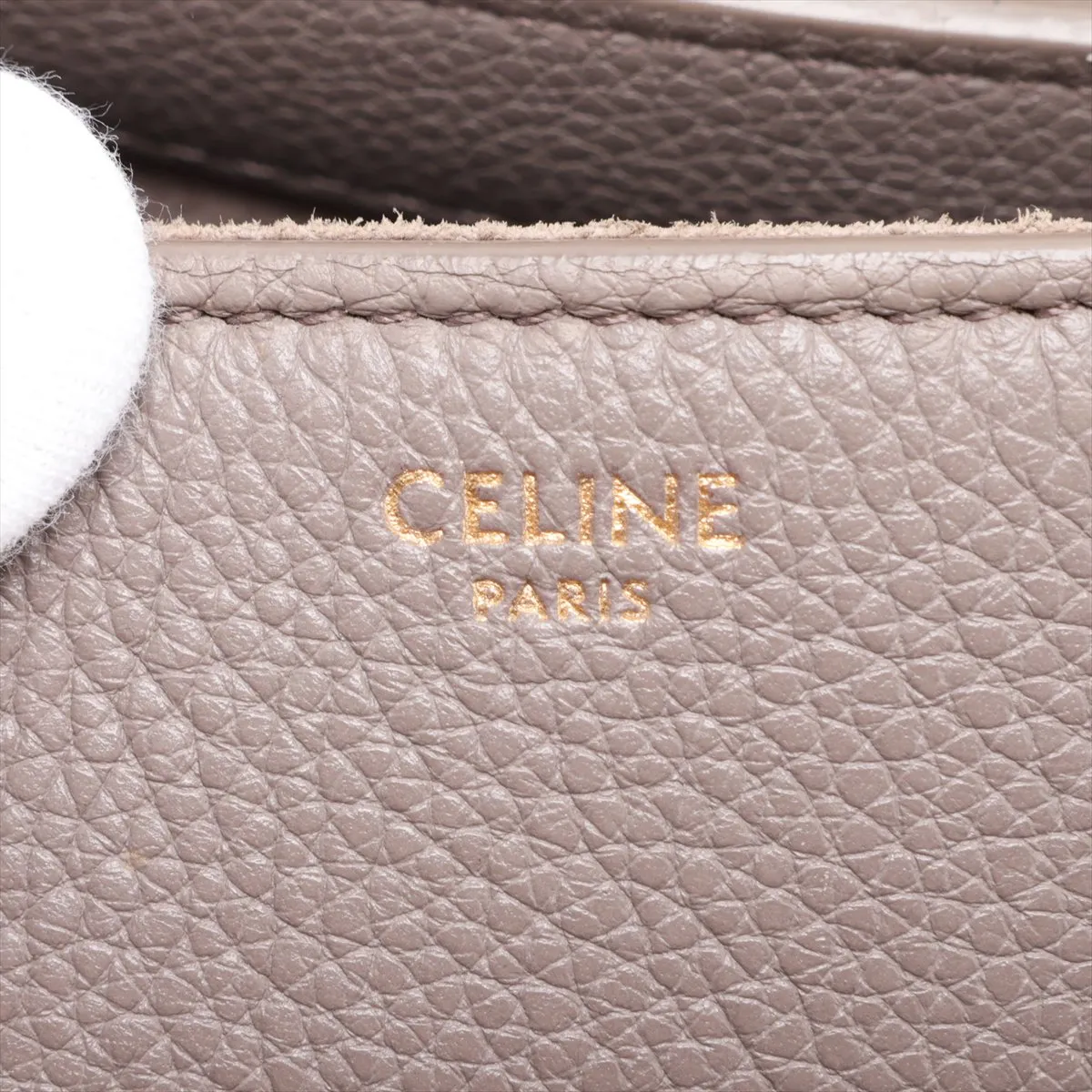 Soft 16 Seize Medium Leather Shoulder Bag, Greige — view 10