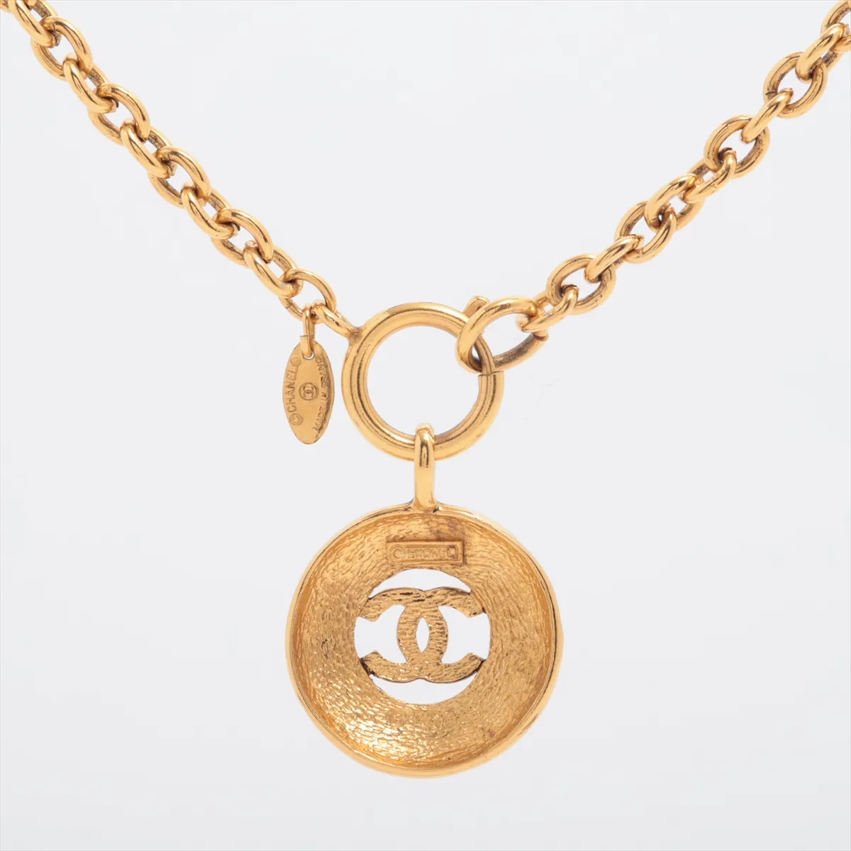 Coco Mark 3847 Necklace, GP Gold, dents, — view 2