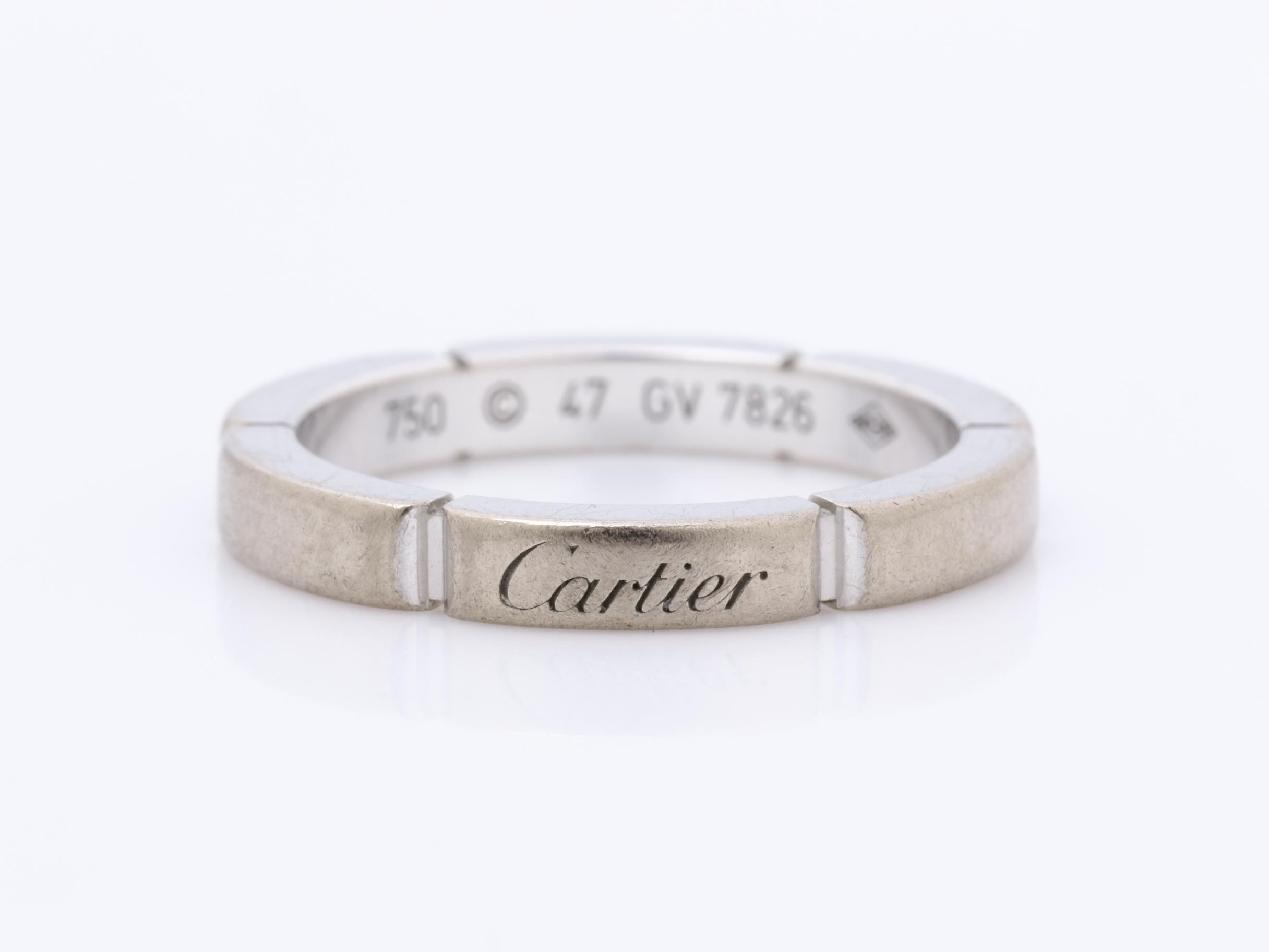 Maillon Panthère ring, 750WG, 3.9g, size 47.
